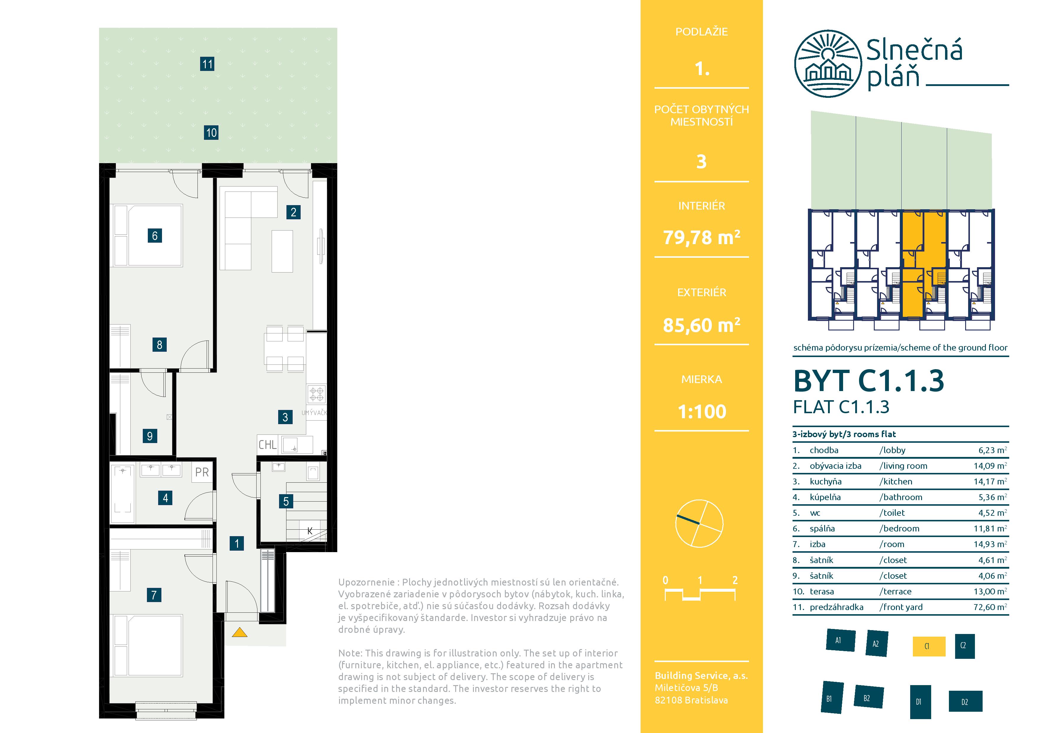 Slnečná pláň - C1.1.3 - Pôdorys