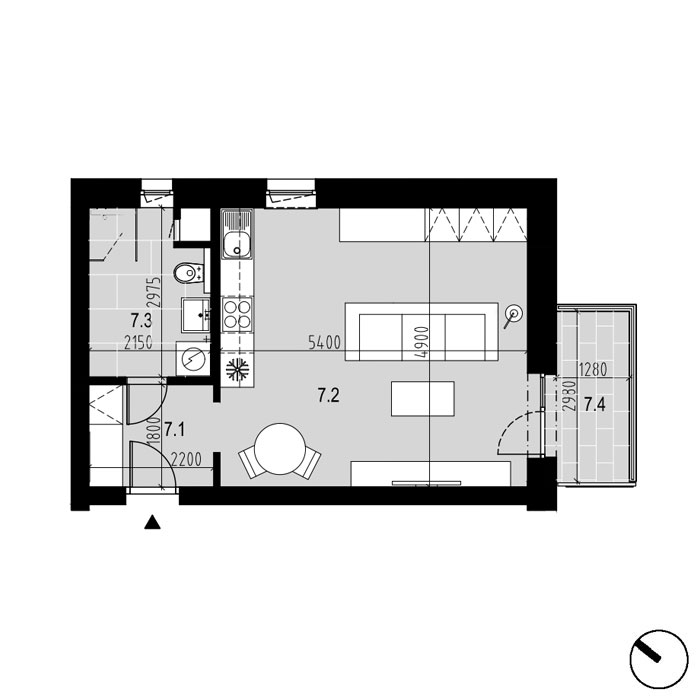 Hliny 1 - A7 - Pôdorys