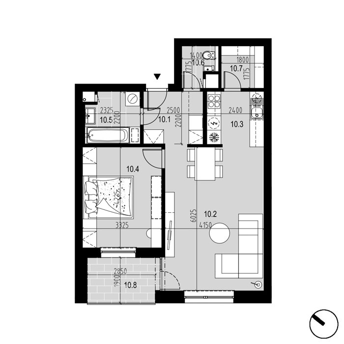 Hliny 1 - B10 - Pôdorys