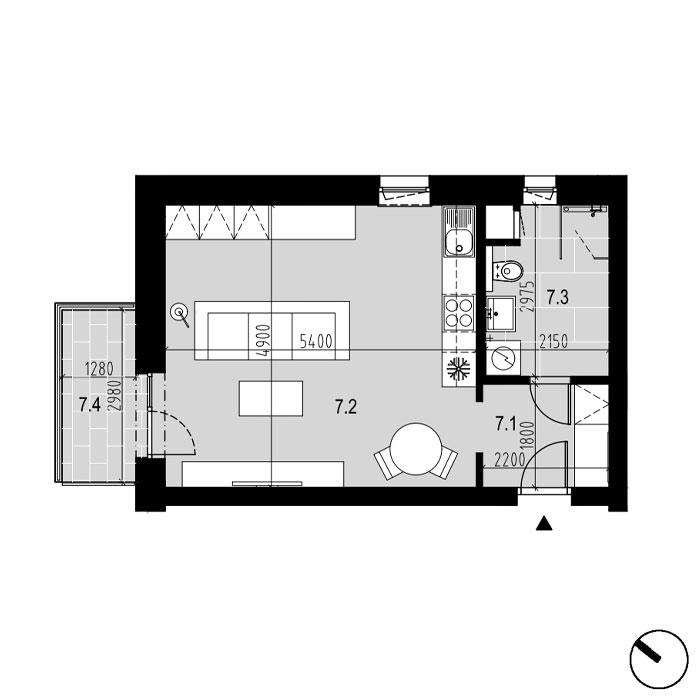 Hliny 1 - B7 - Pôdorys