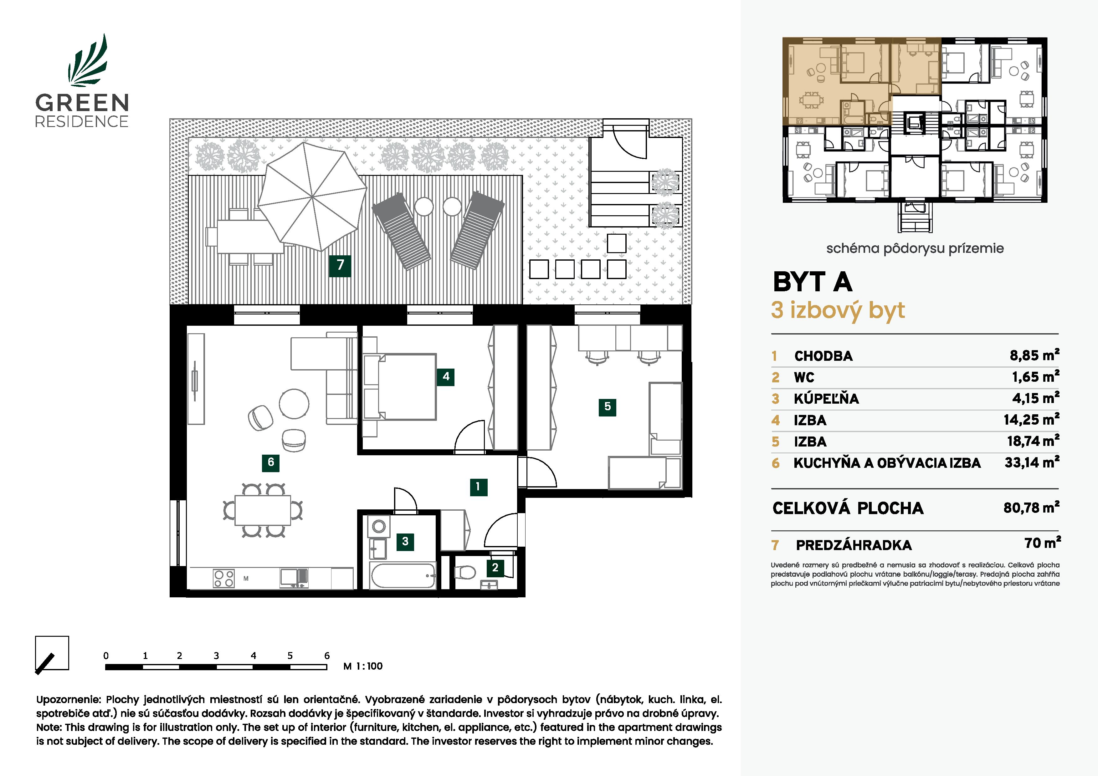 Green Residence - A - Pôdorys