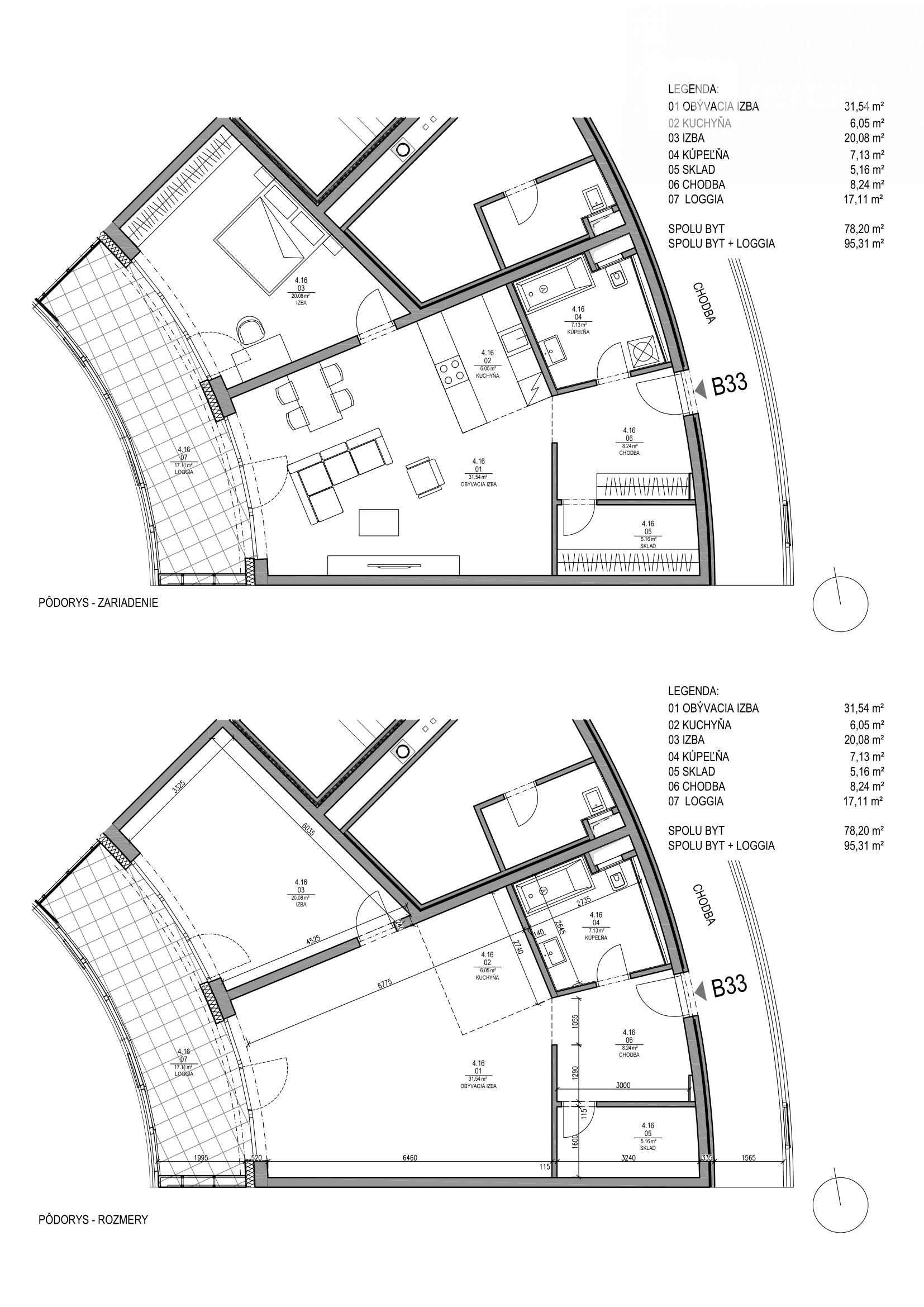 Blue Wave Riverside - B33 - Pôdorys