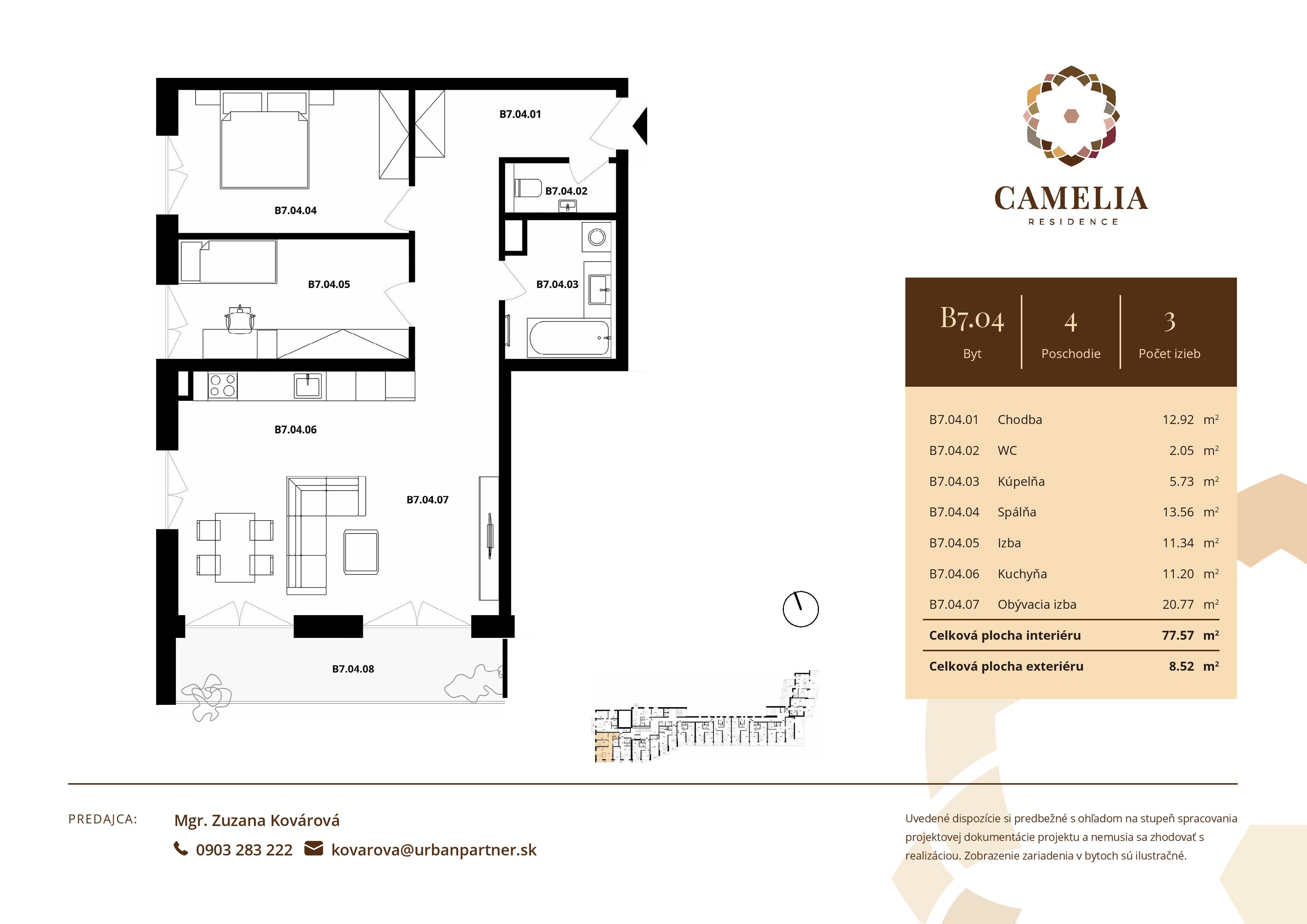 Camelia Residence - B7.04 - Pôdorys