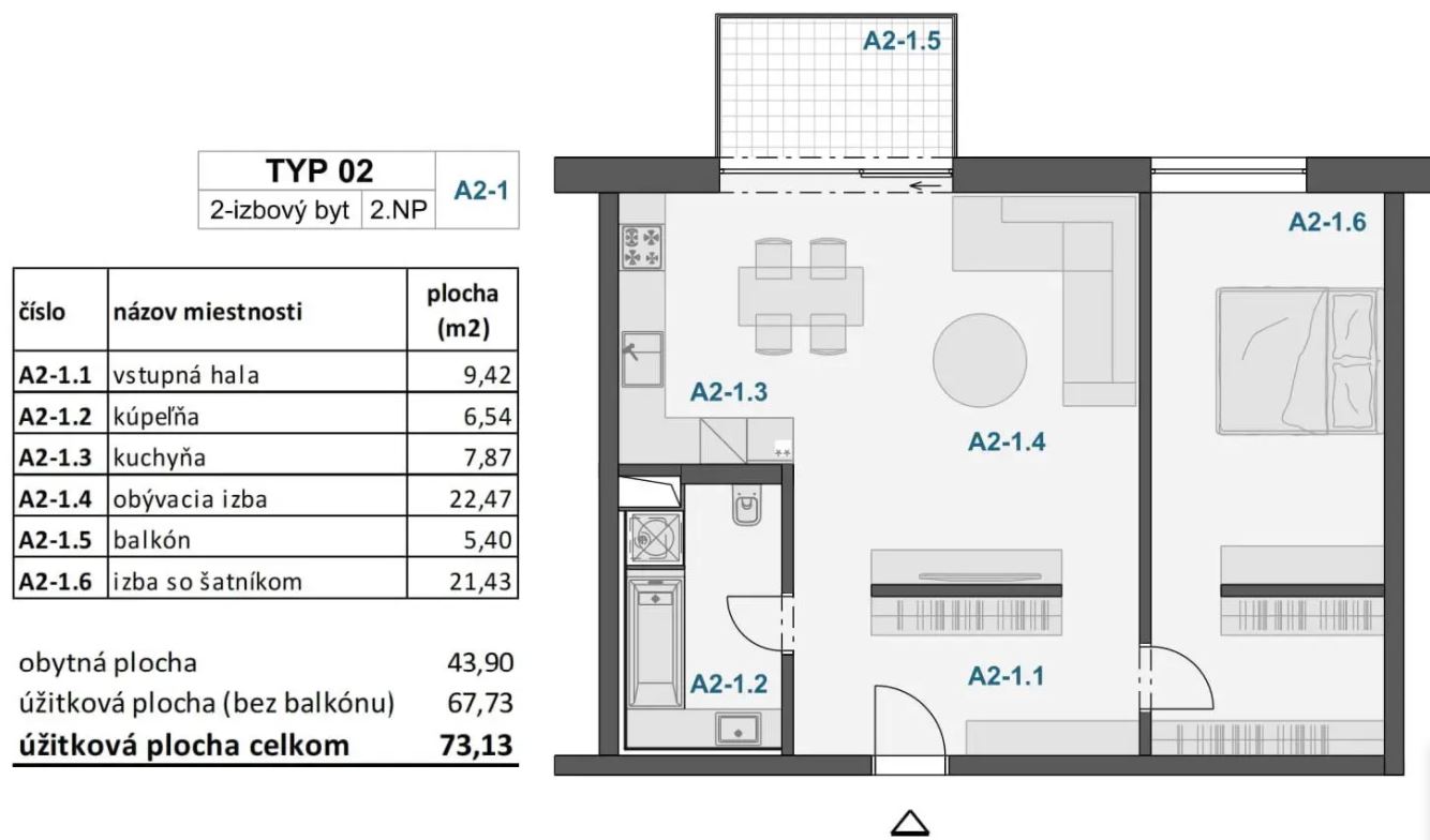 Záhradky - 3.A2-1 - Pôdorys