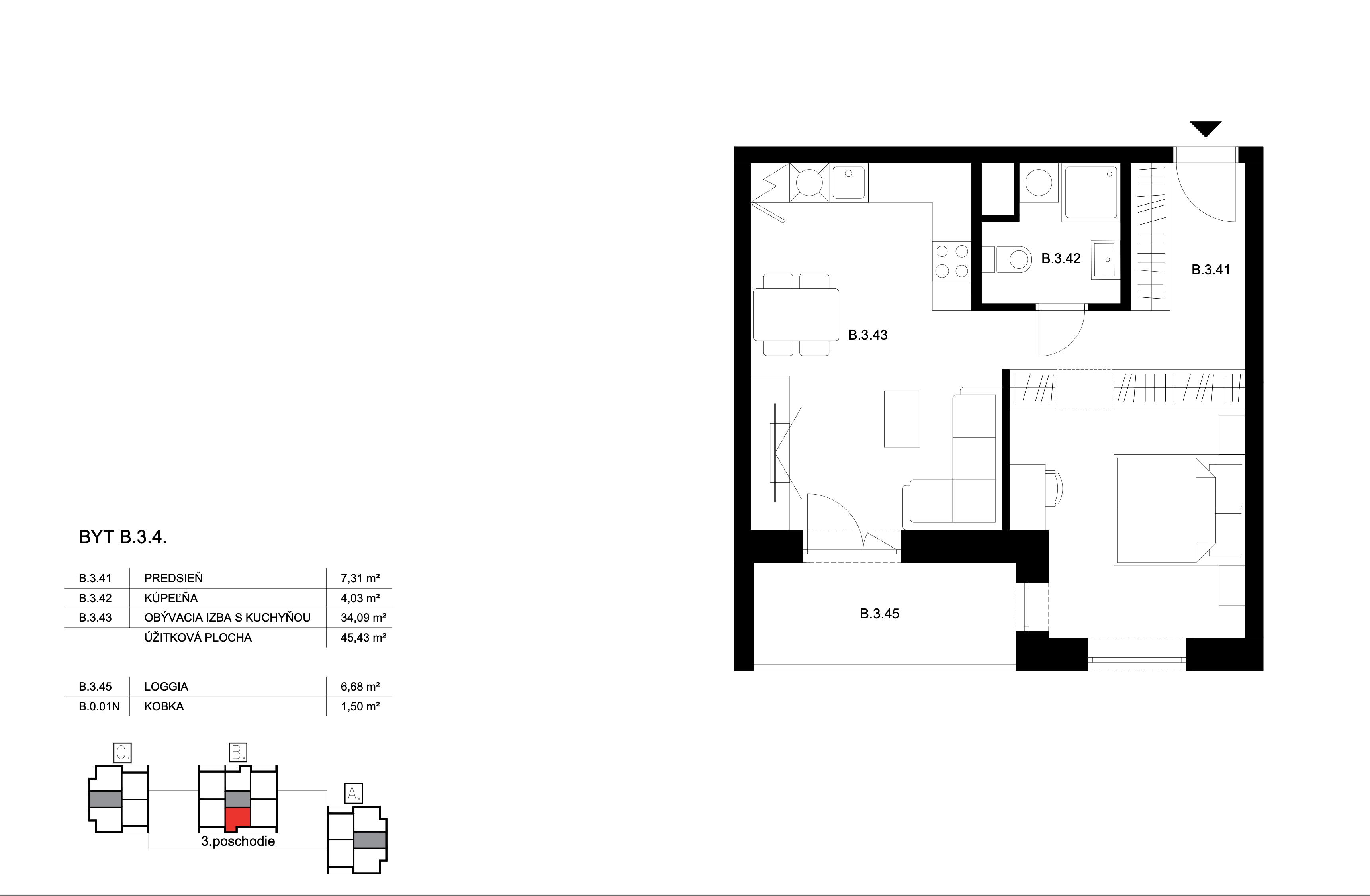 Bell Residence - B.3.4 - Pôdorys