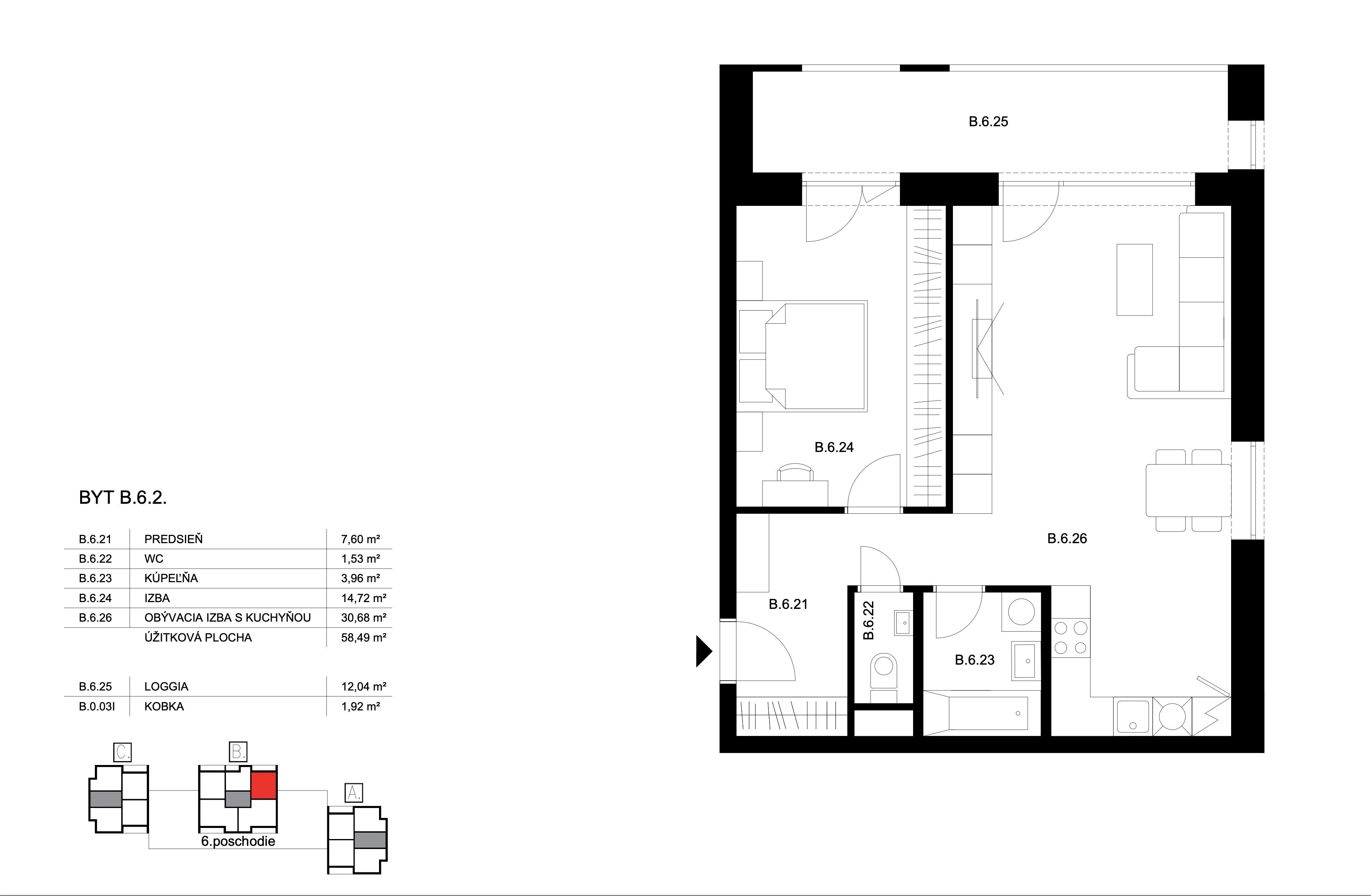 Bell Residence - B.6.2 - Pôdorys