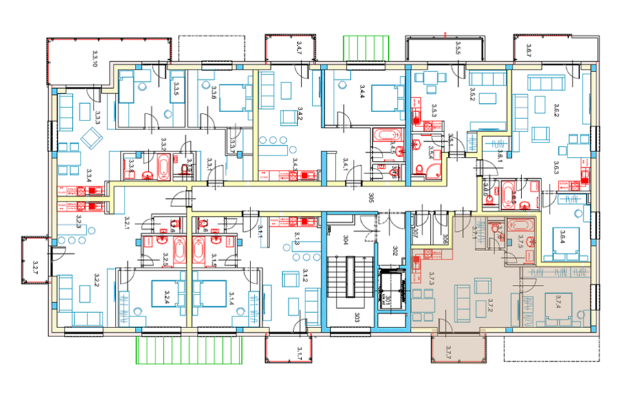 Egidius Residence - 3.7 - Pôdorys
