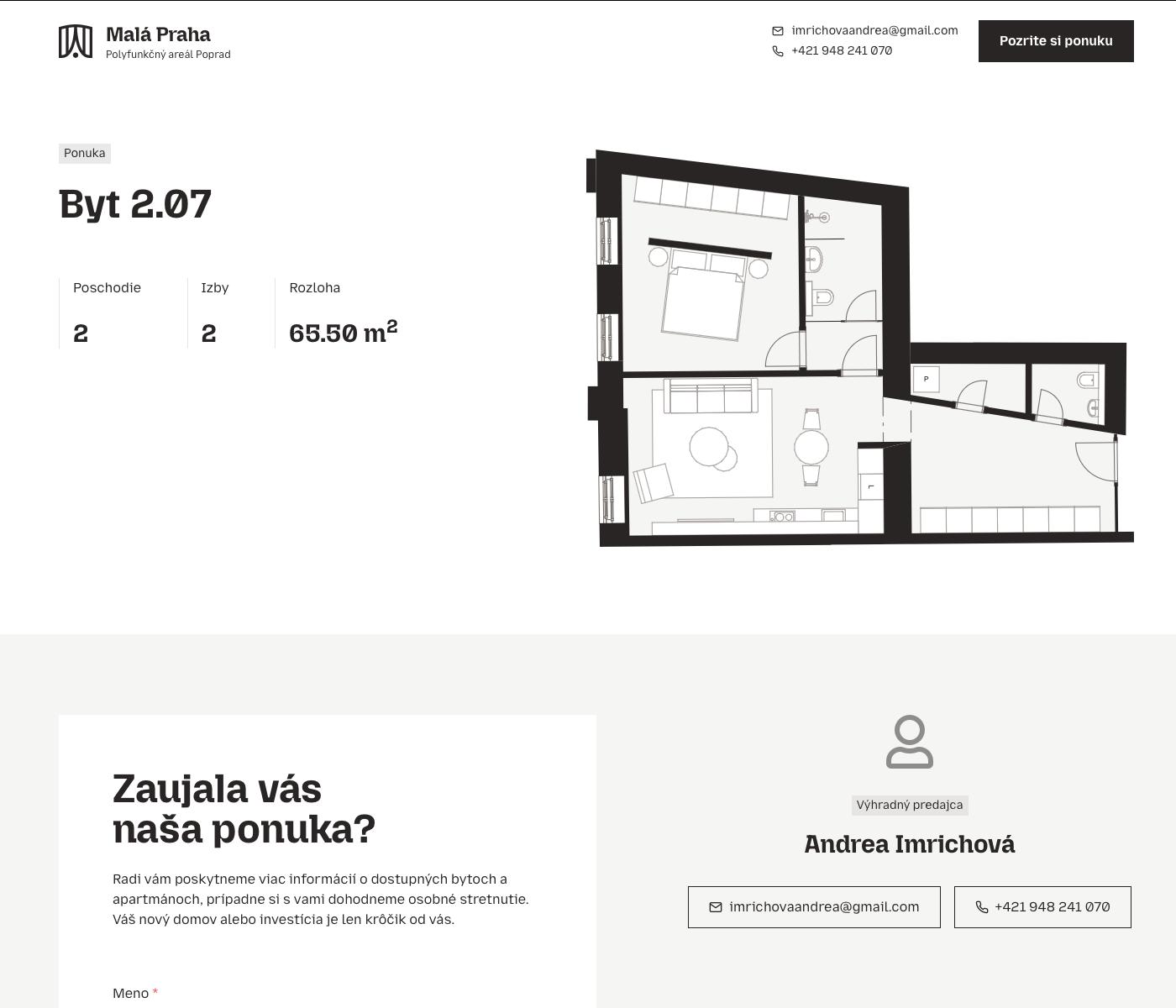 Malá Praha - 2.07 - Pôdorys