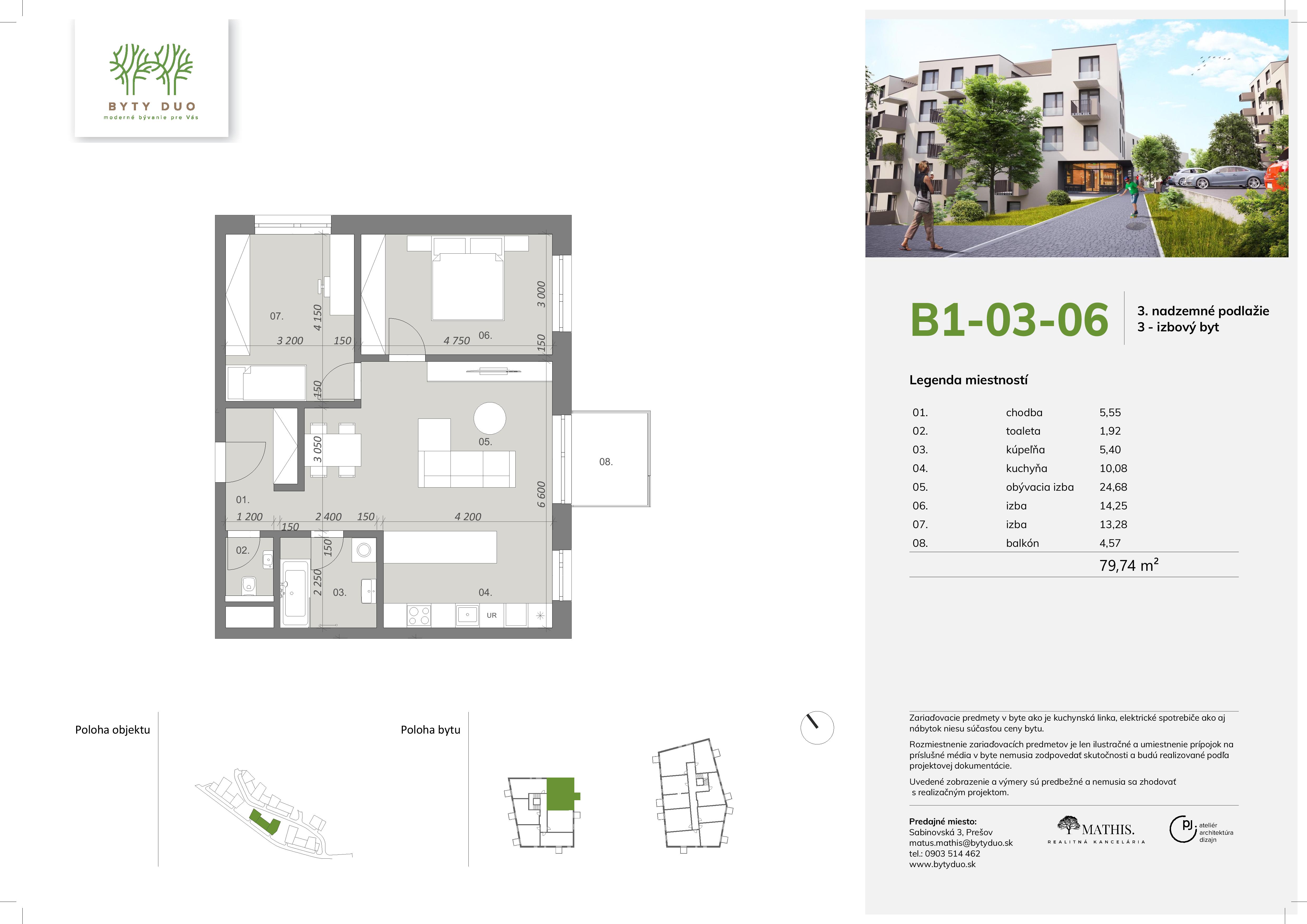 Byty Duo - B1-03-06 - Pôdorys