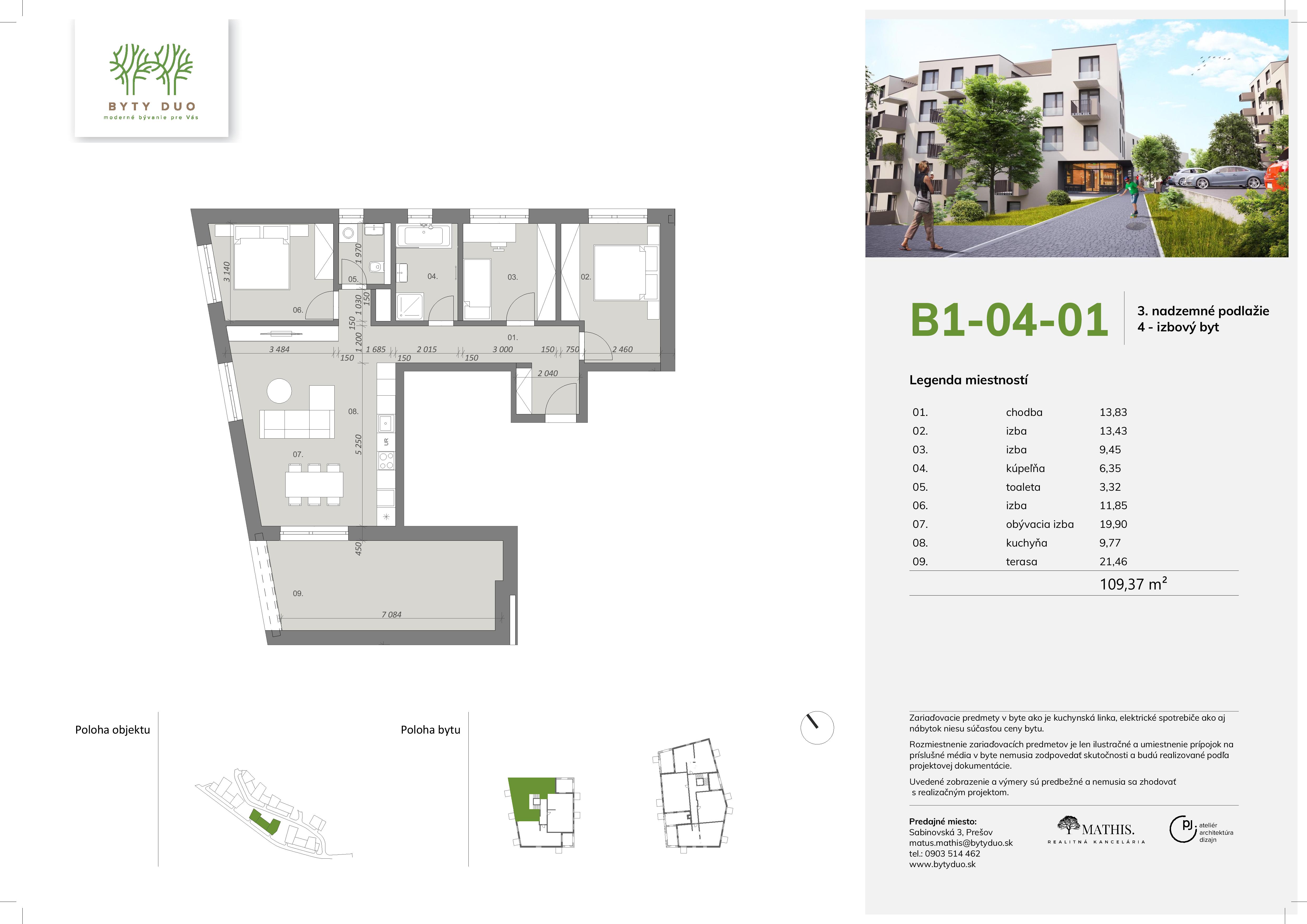 Byty Duo - B1-04-01 - Pôdorys