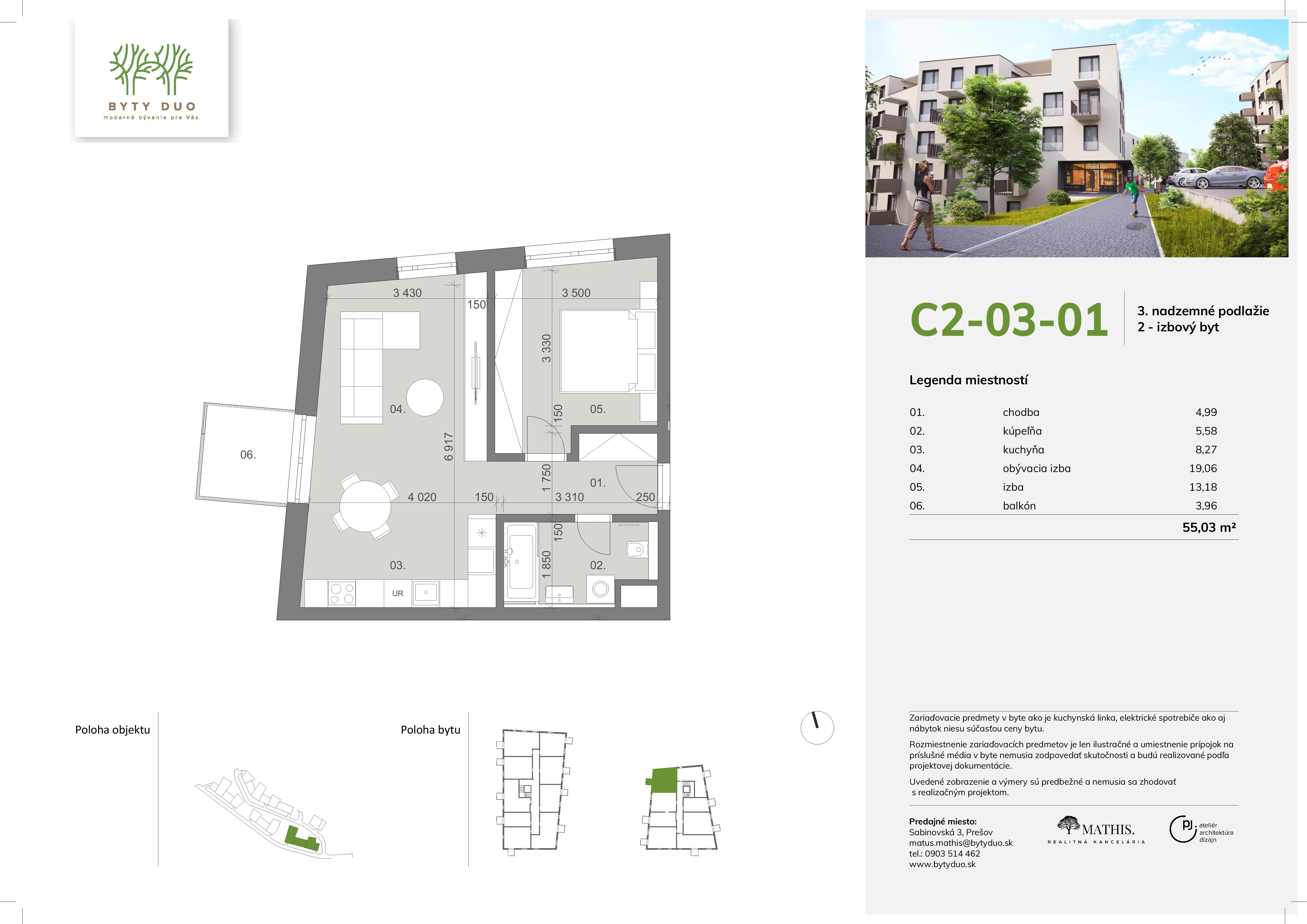 Byty Duo - C2-03-01 - Pôdorys
