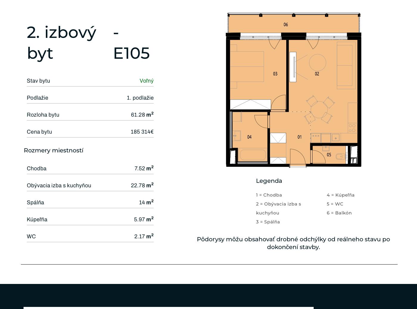 Rezidencia Rusínska - E105 - Pôdorys