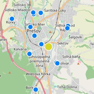 Rezidencia Rusínska - map