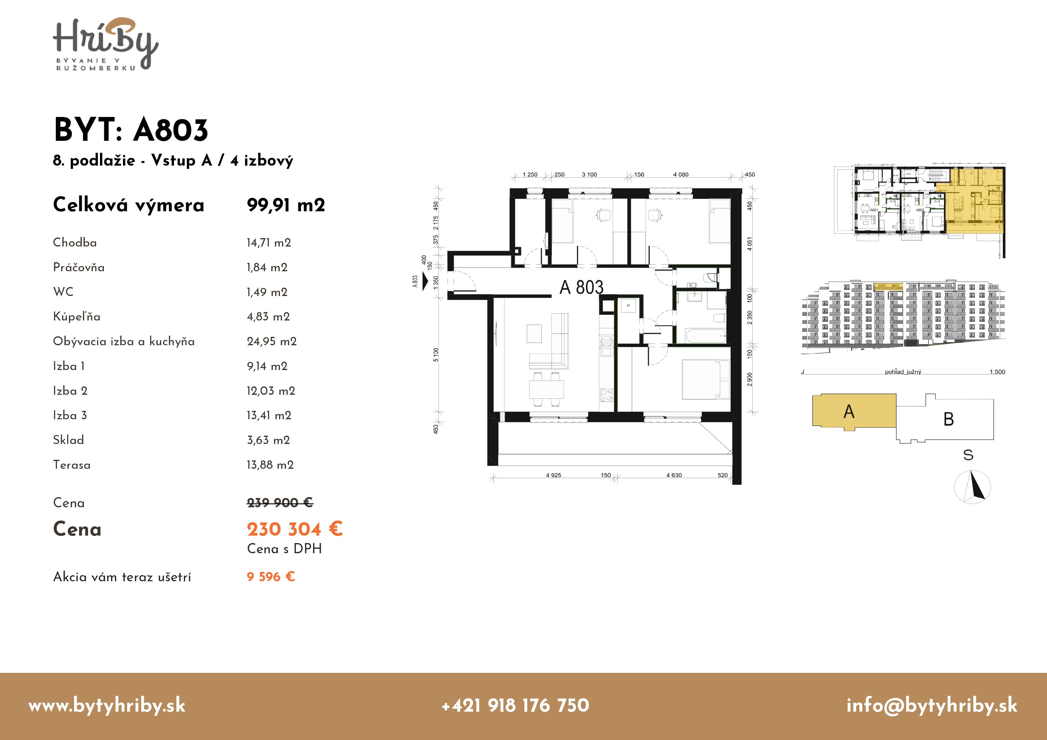 Hríby - A803 - Pôdorys