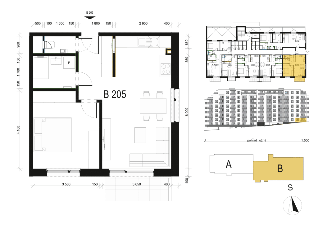 Hríby - B205 - Pôdorys