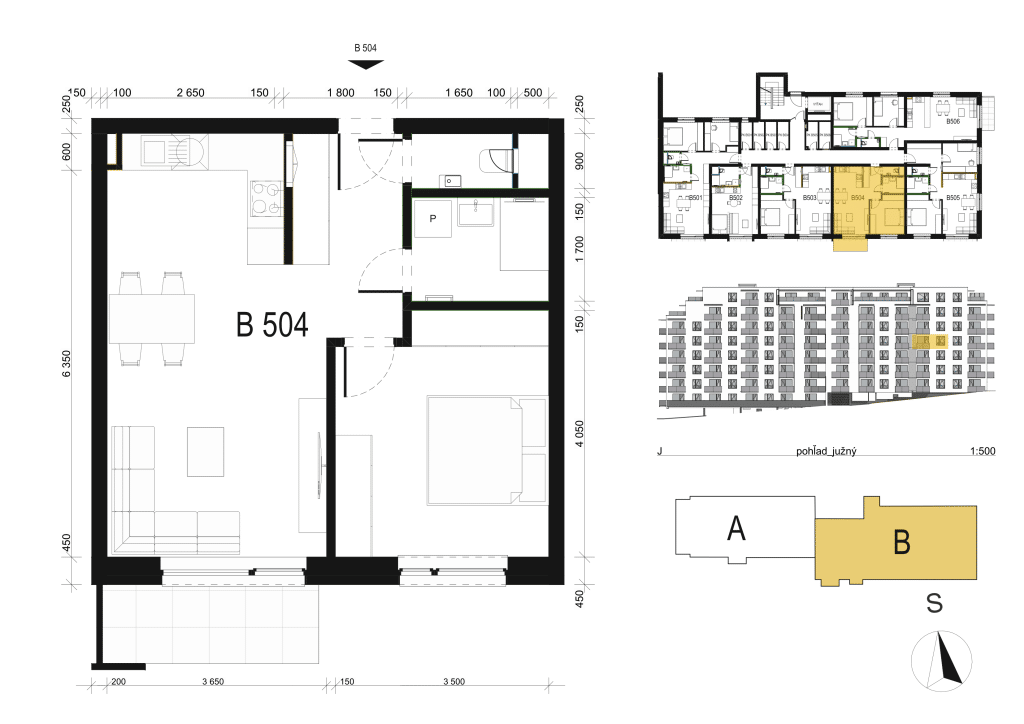 Hríby - B504 - Pôdorys
