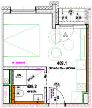Baťove rezidencie - 409A - Pôdorys