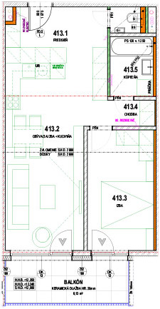 Baťove rezidencie - 413 - Pôdorys