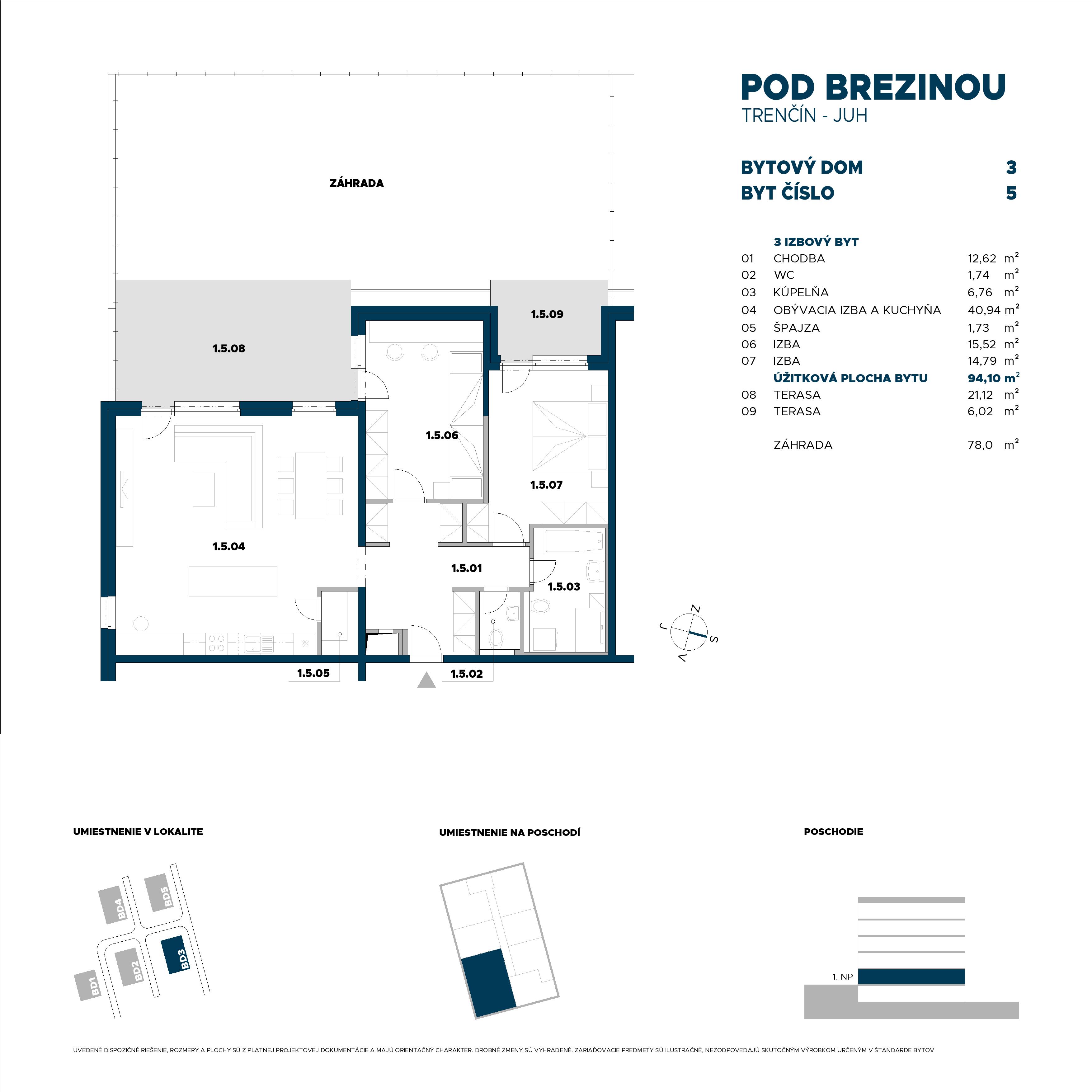 Pod Brezinou - 5 - Pôdorys