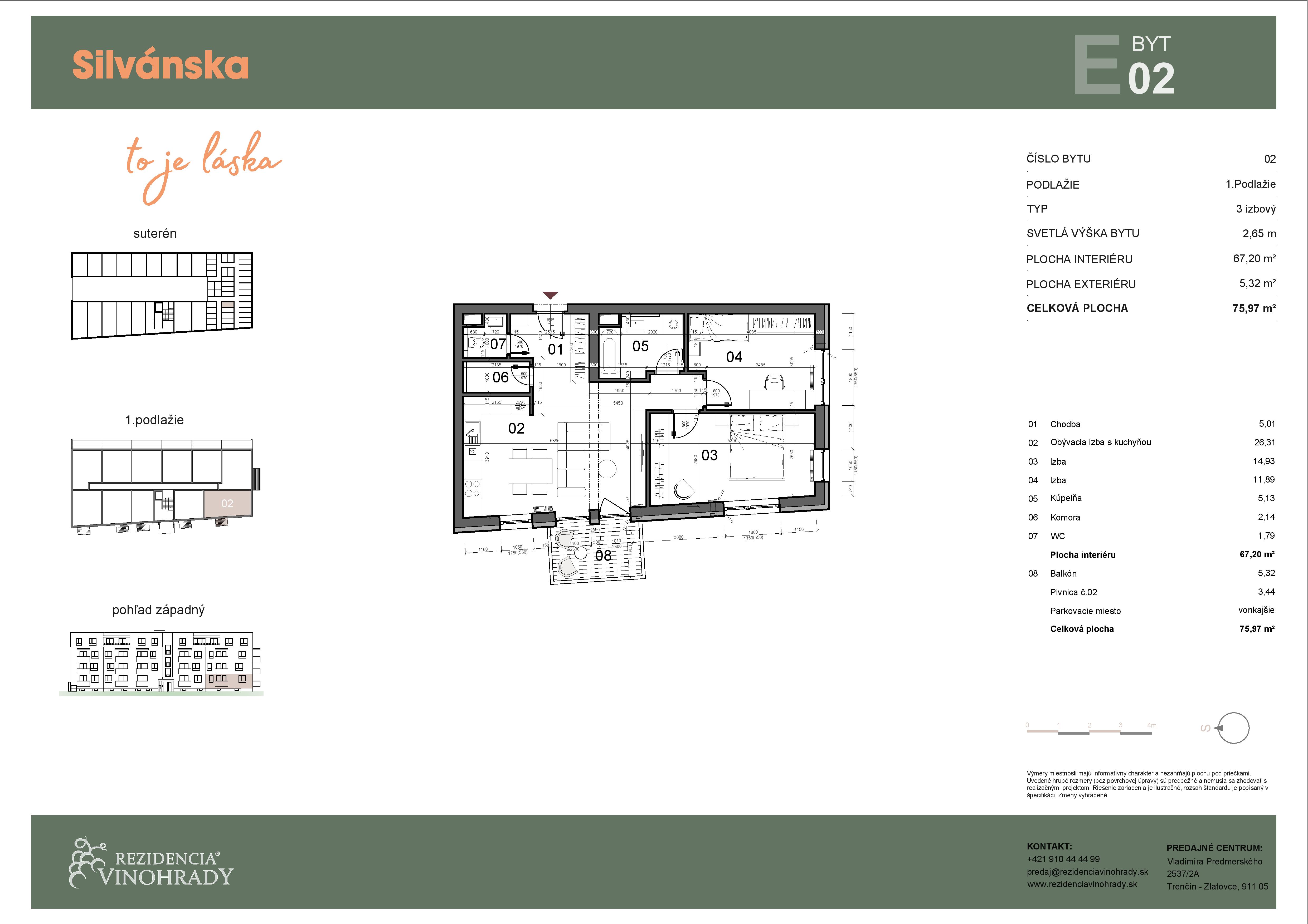 Silvánska - E02 - Pôdorys