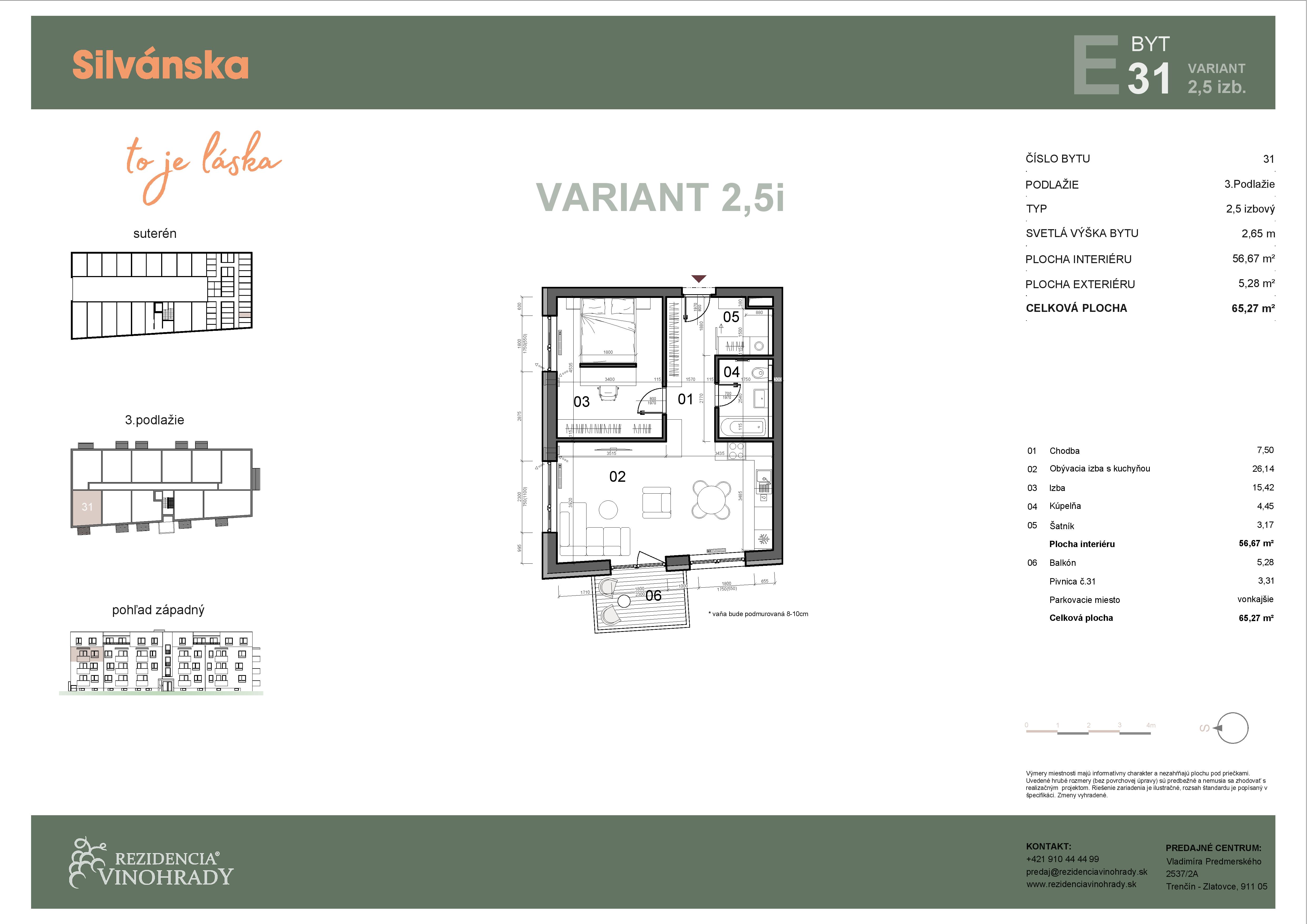 Silvánska - E31 v2 - Pôdorys