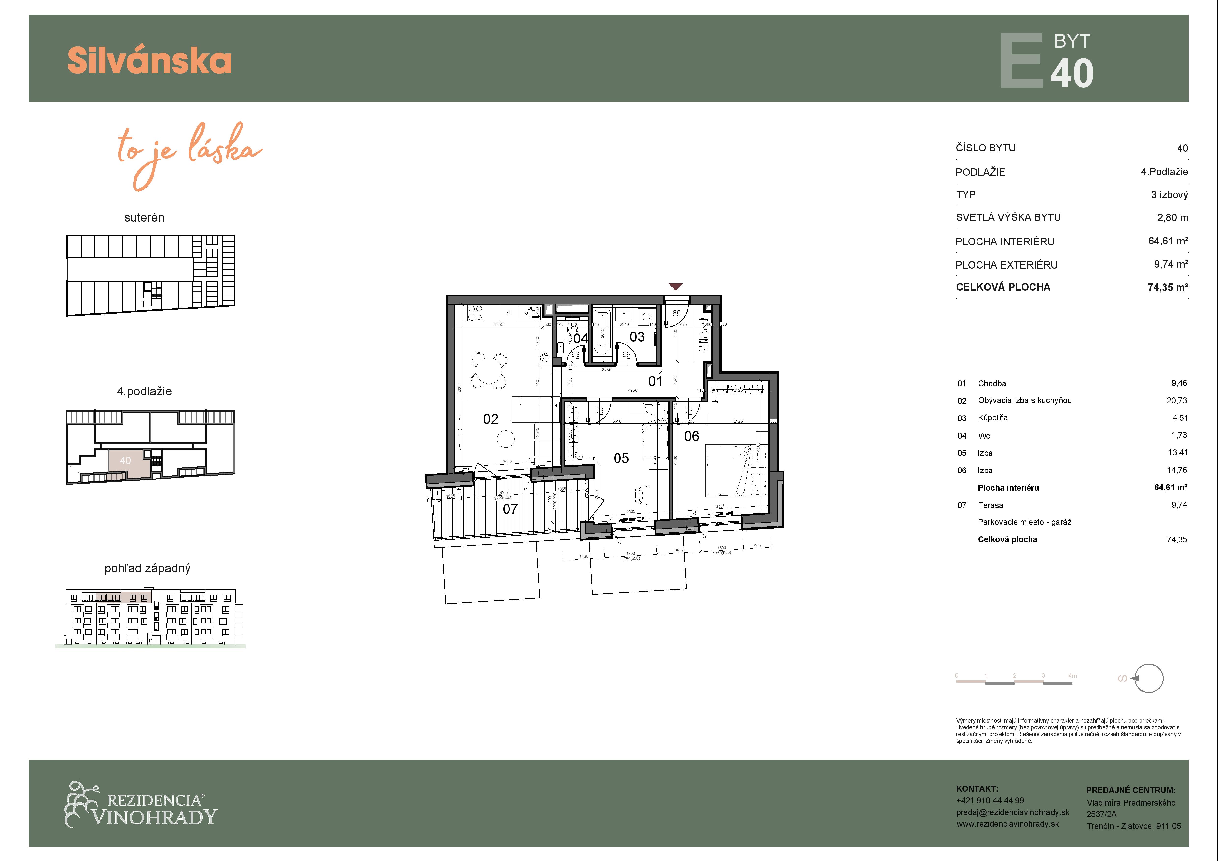 Silvánska - E40 - Pôdorys