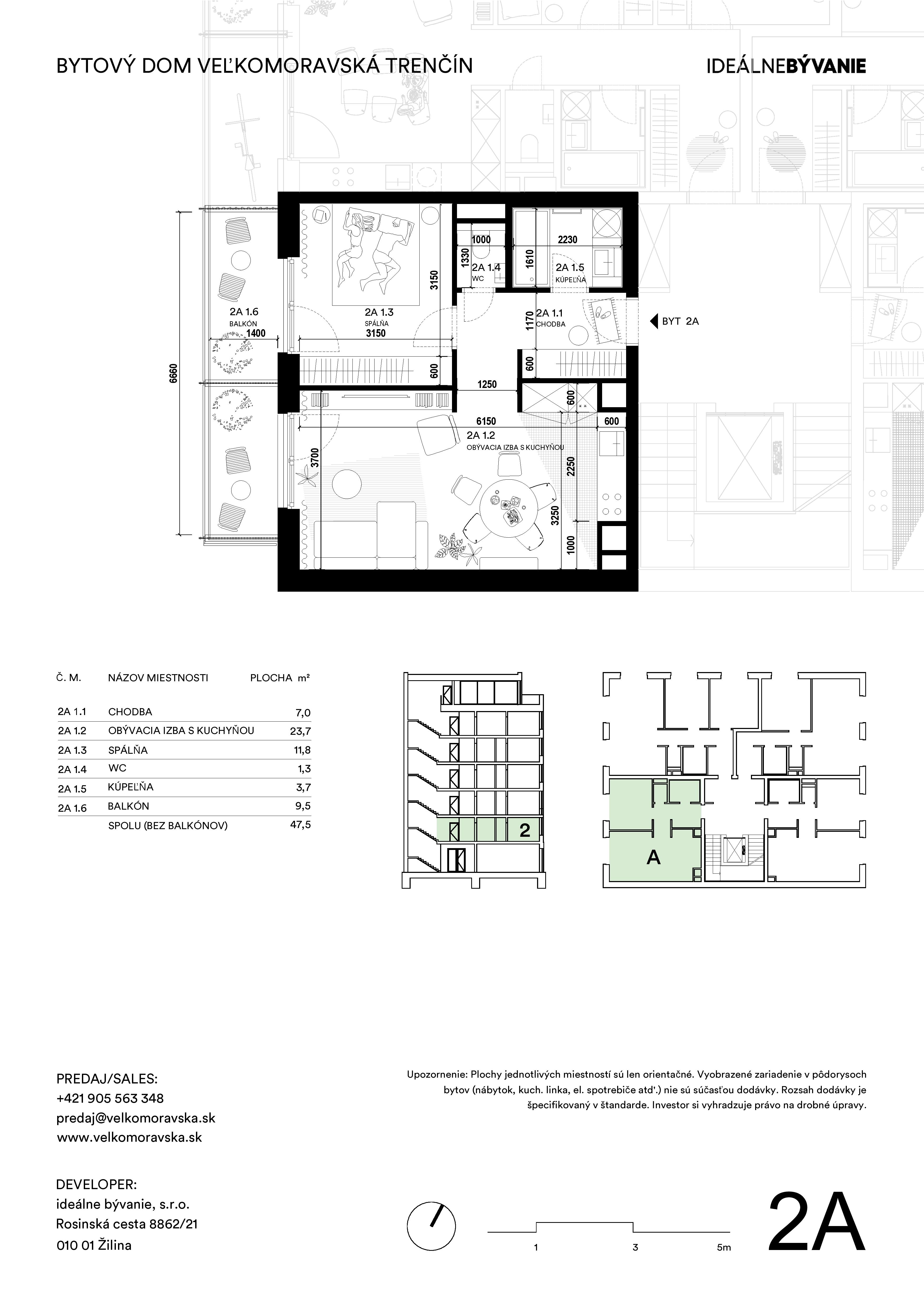 Trenčín Veľkomoravská - 2A - Pôdorys