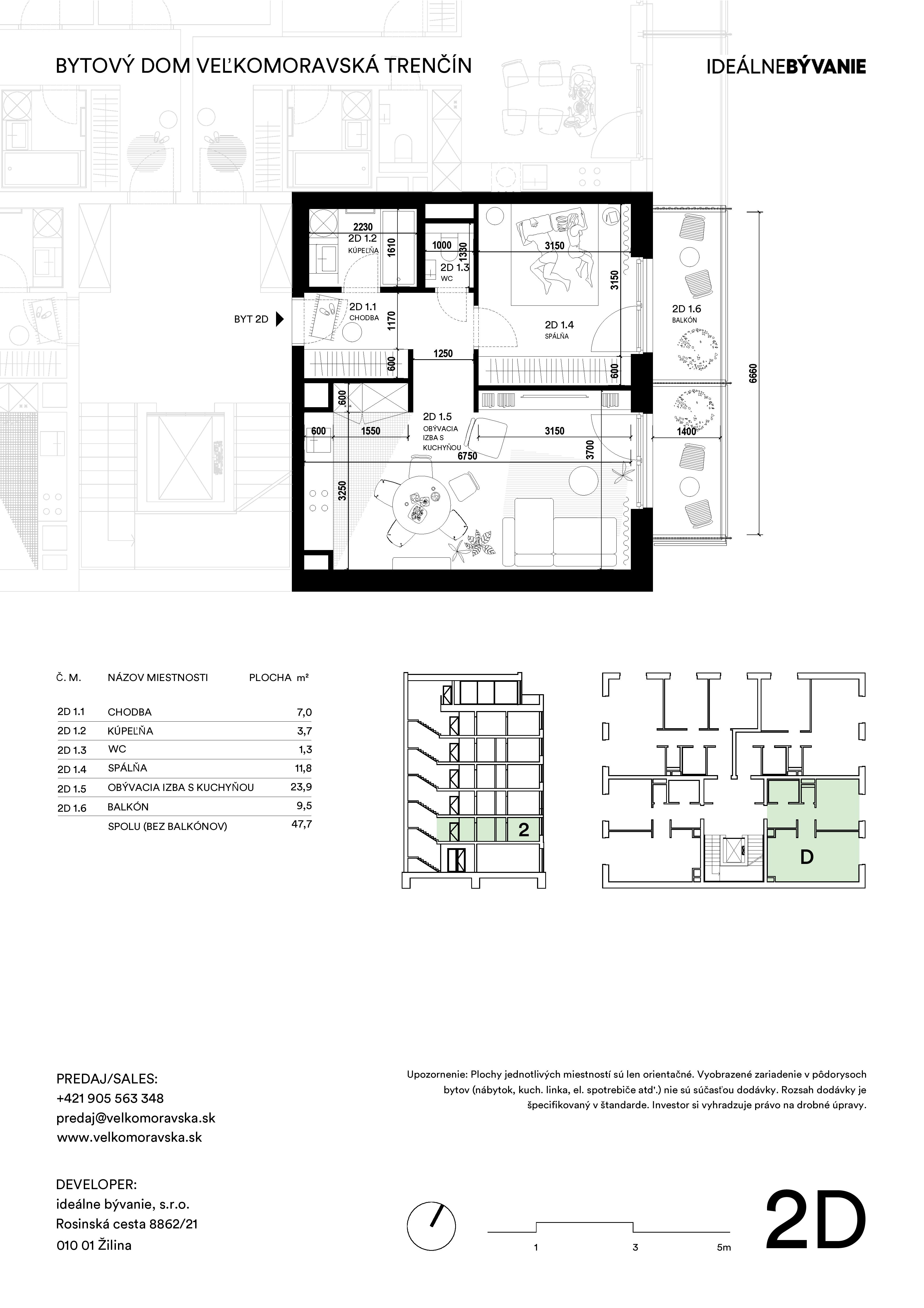 Trenčín Veľkomoravská - 2D - Pôdorys