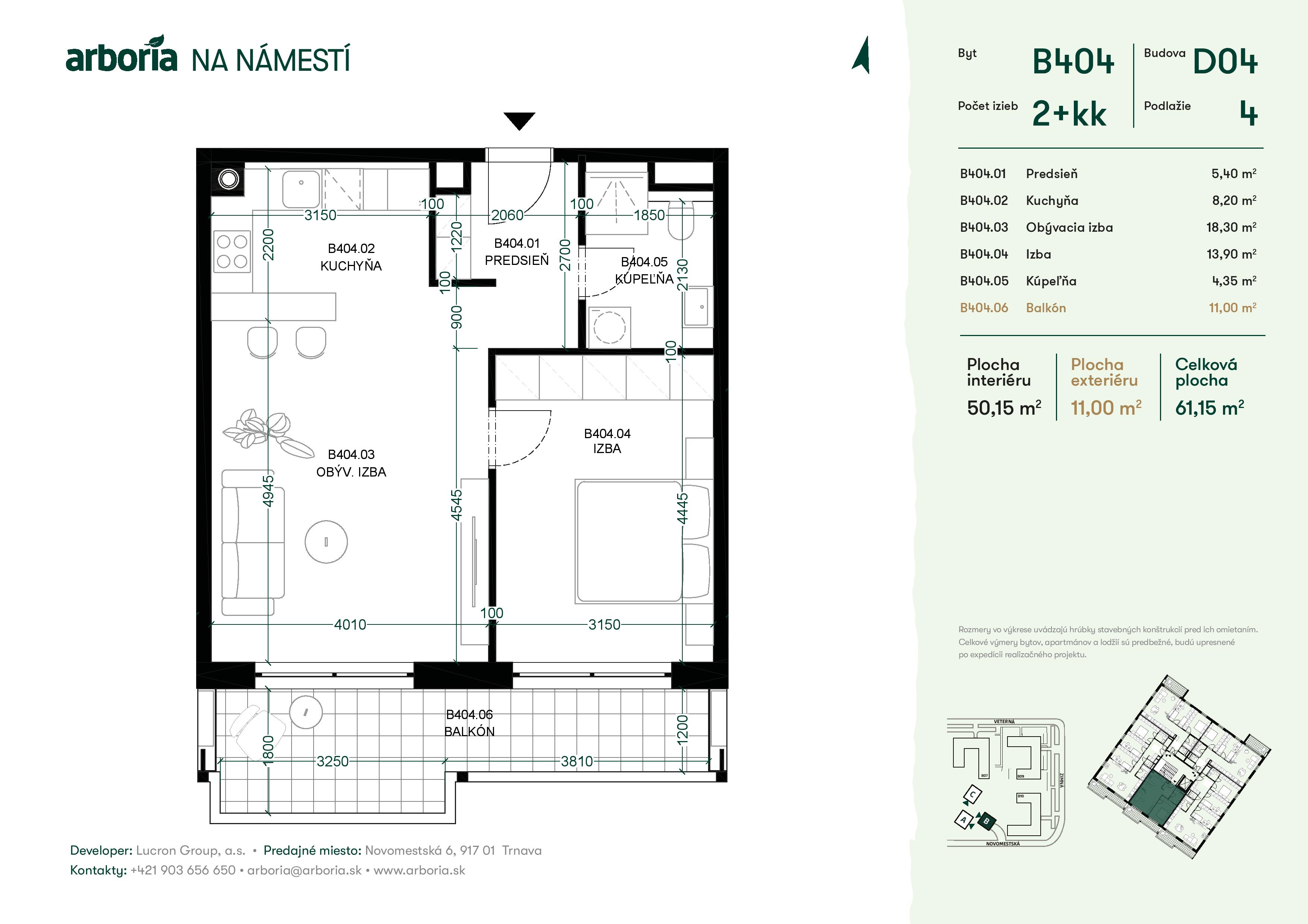 Arboria - B404 - Pôdorys