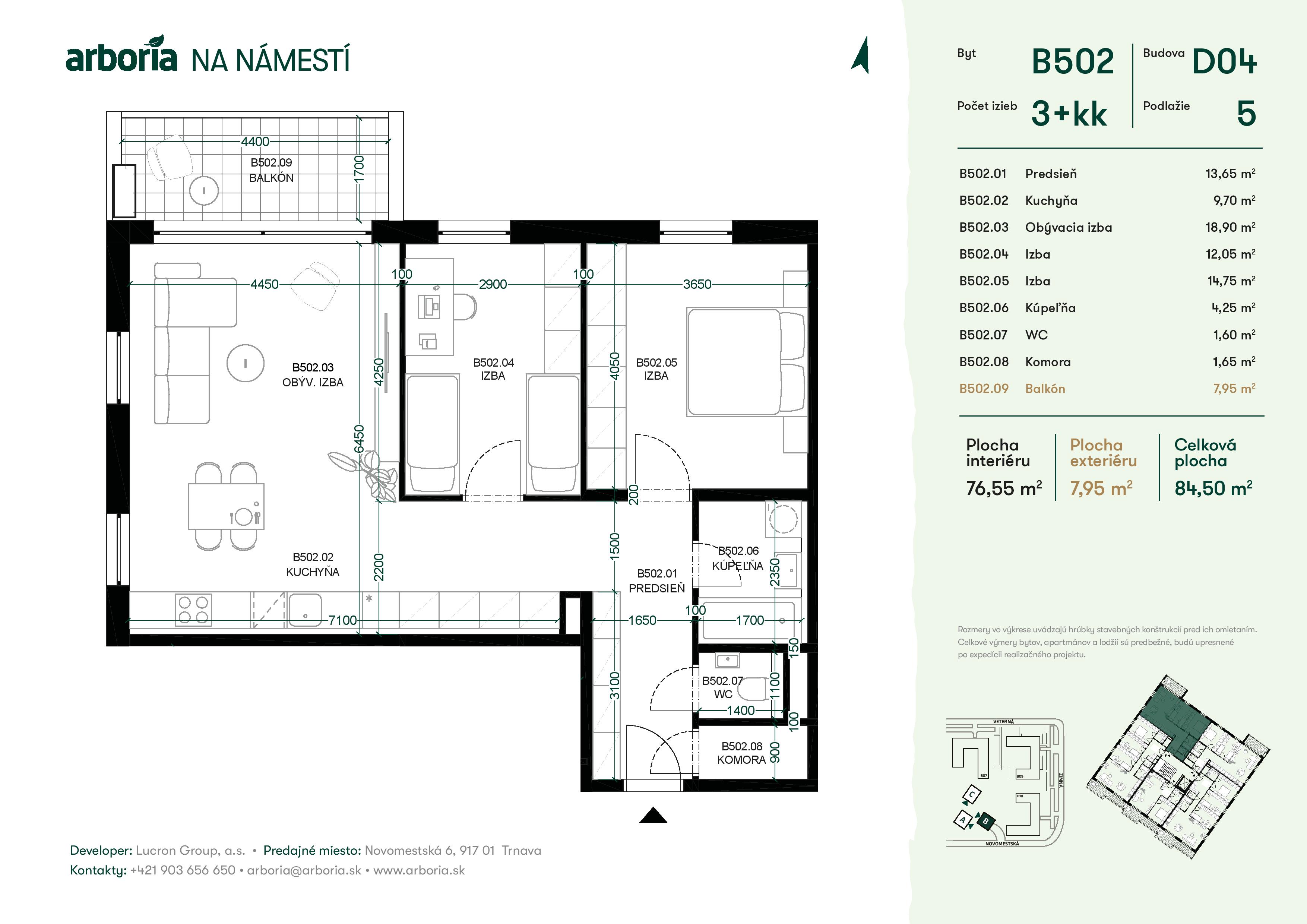 Arboria - B502 - Pôdorys