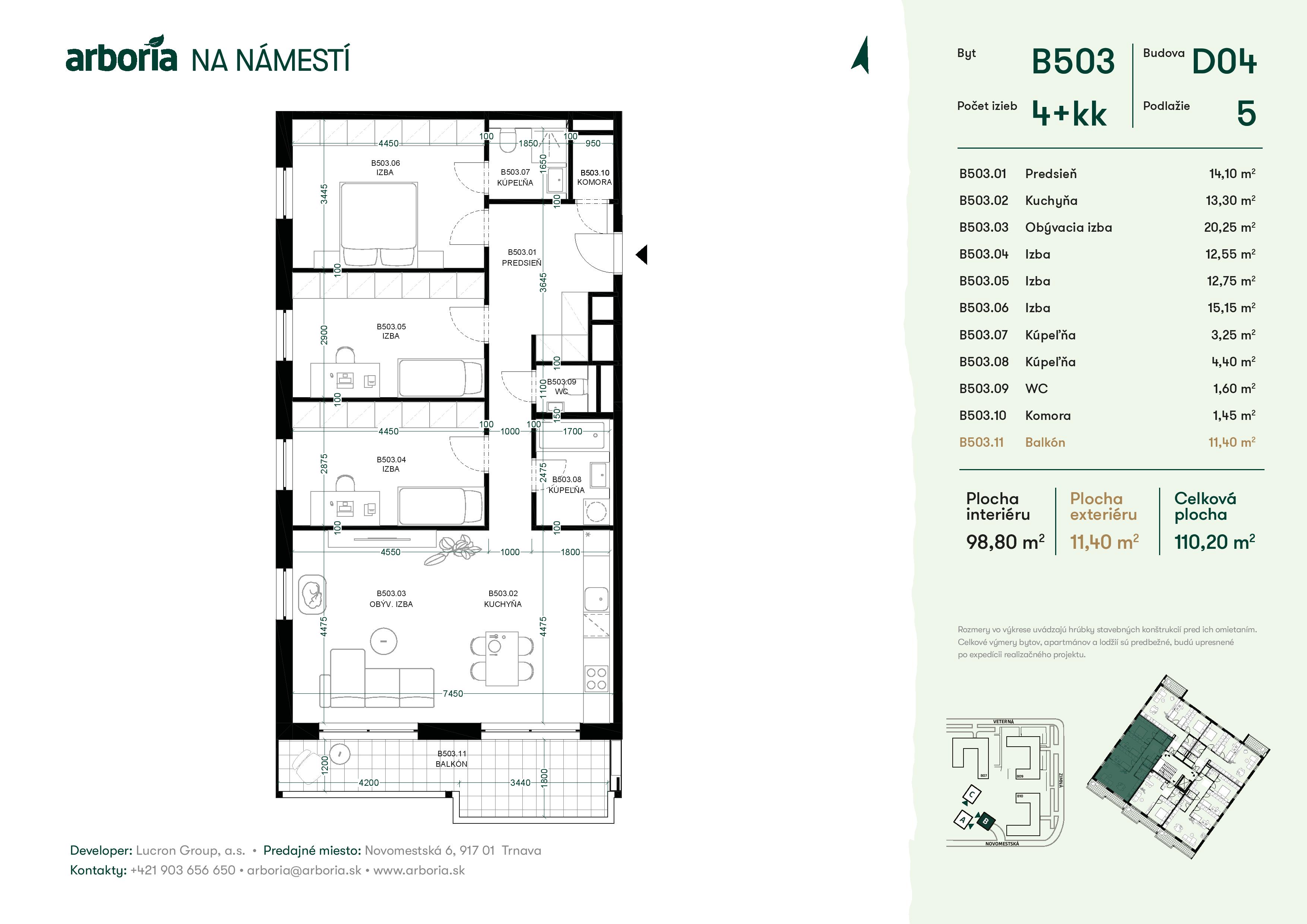 Arboria - B503 - Pôdorys