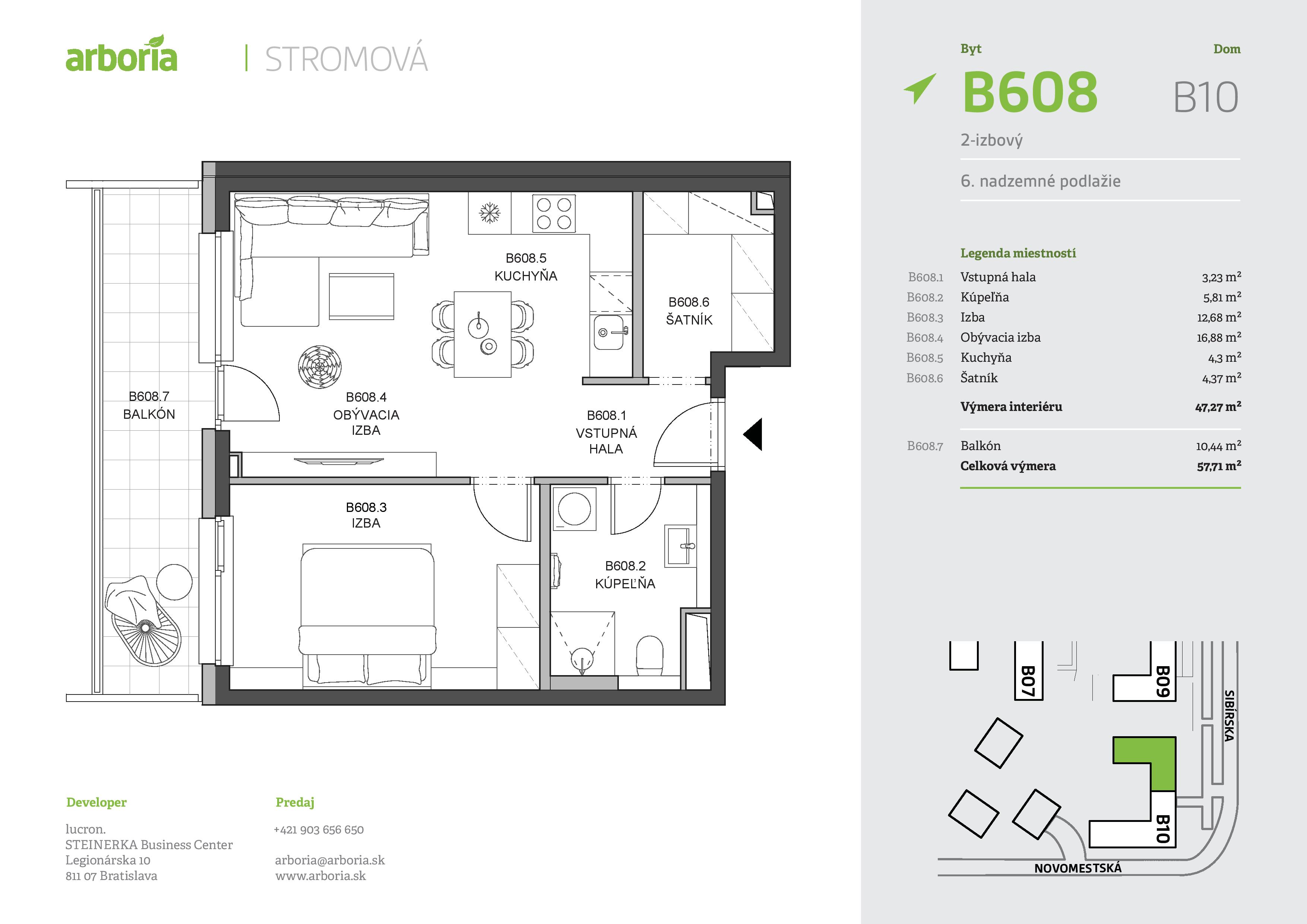 Arboria - B608 - Pôdorys
