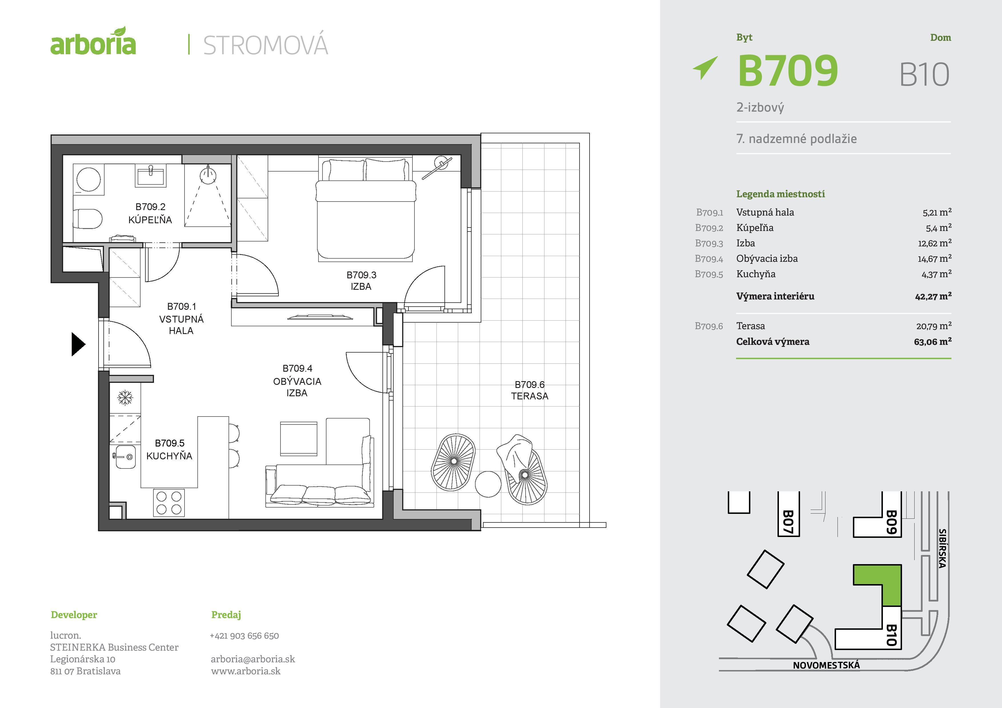 Arboria - B709 - Pôdorys
