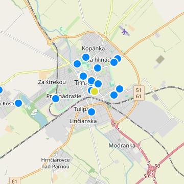 Púpavy Residence - map