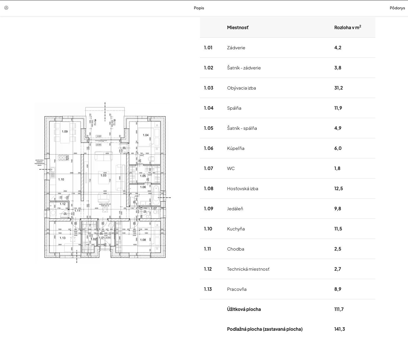 Rezidencia Zelenečská - 2 - Pôdorys