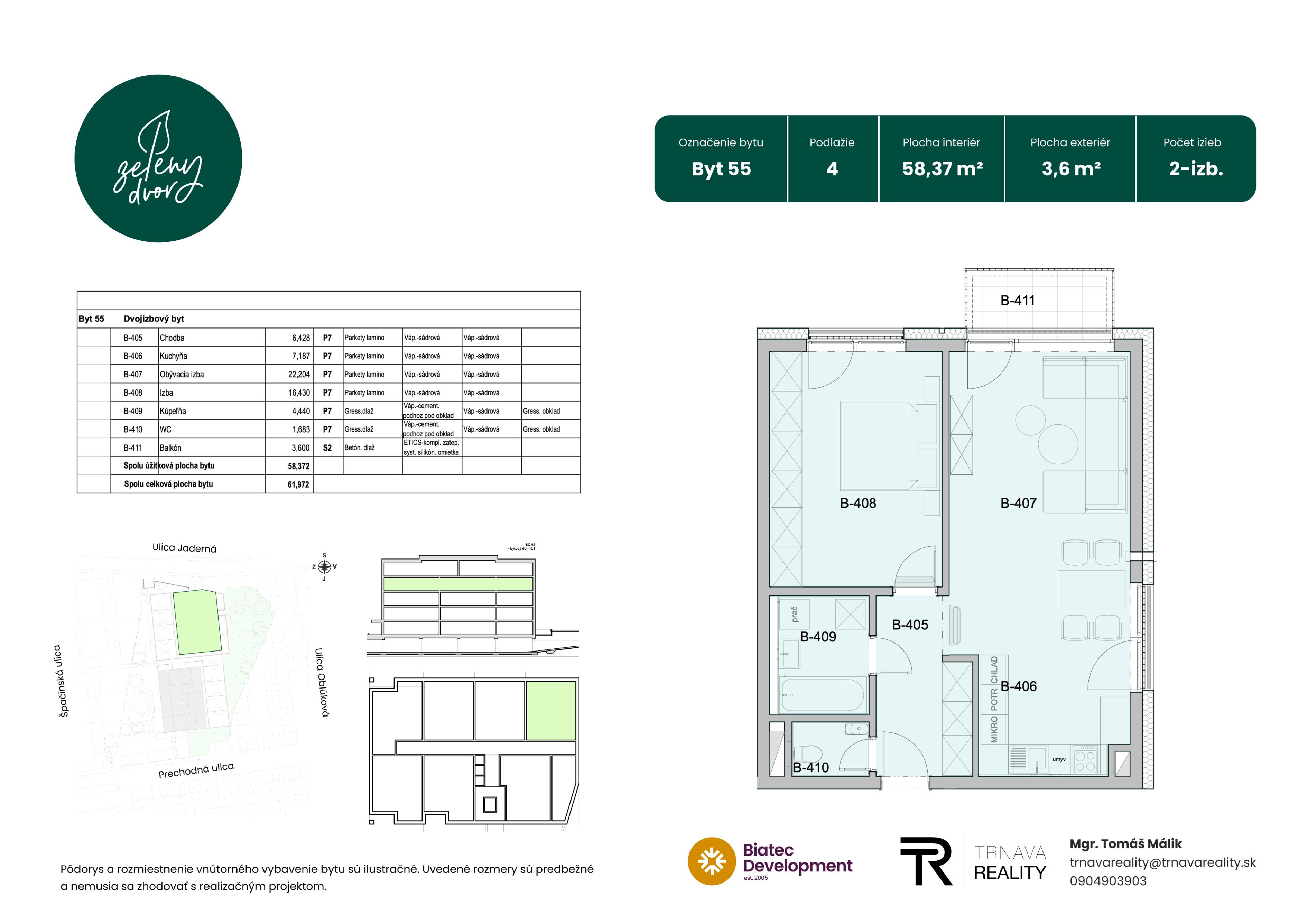 Rezidencia Zelený Dvor - 55 - Pôdorys