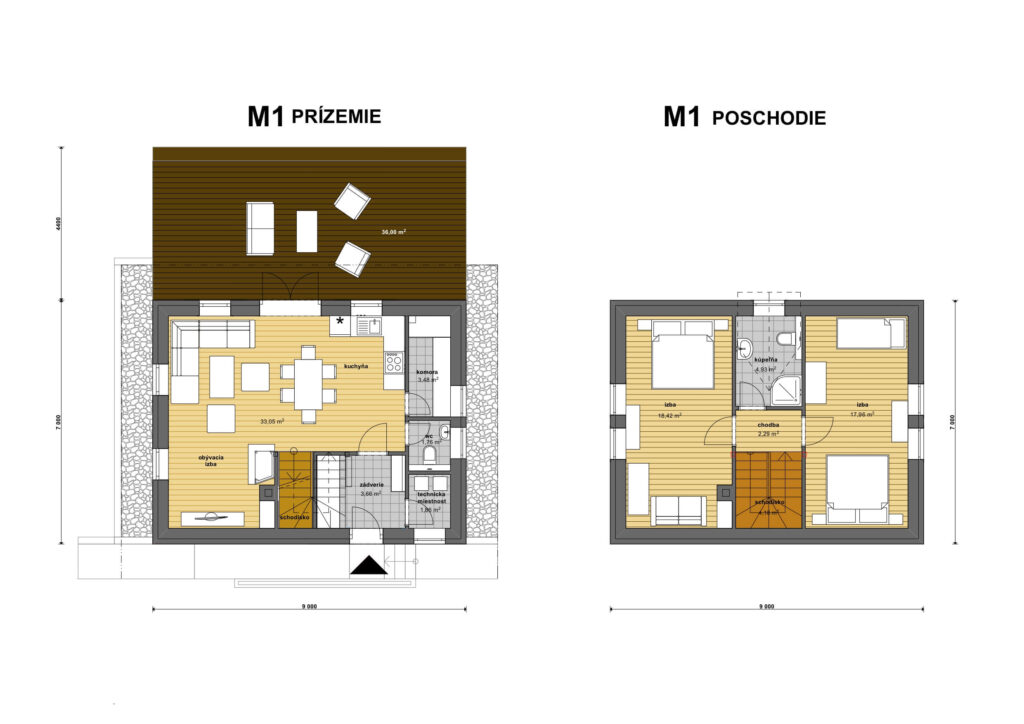 Tokajský dvor - 3/M1 - Pôdorys