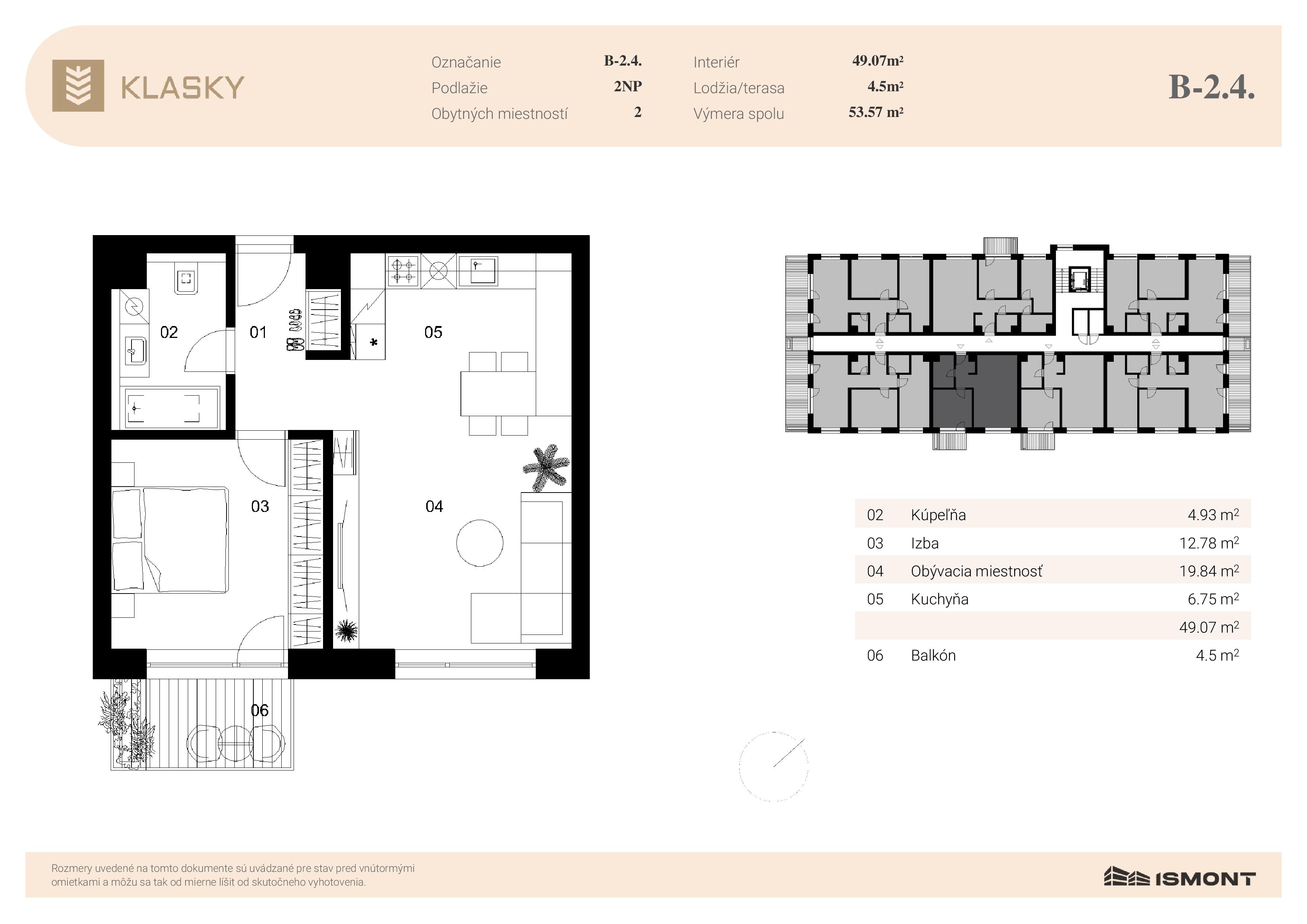 Klasky - B-2.4. - Pôdorys