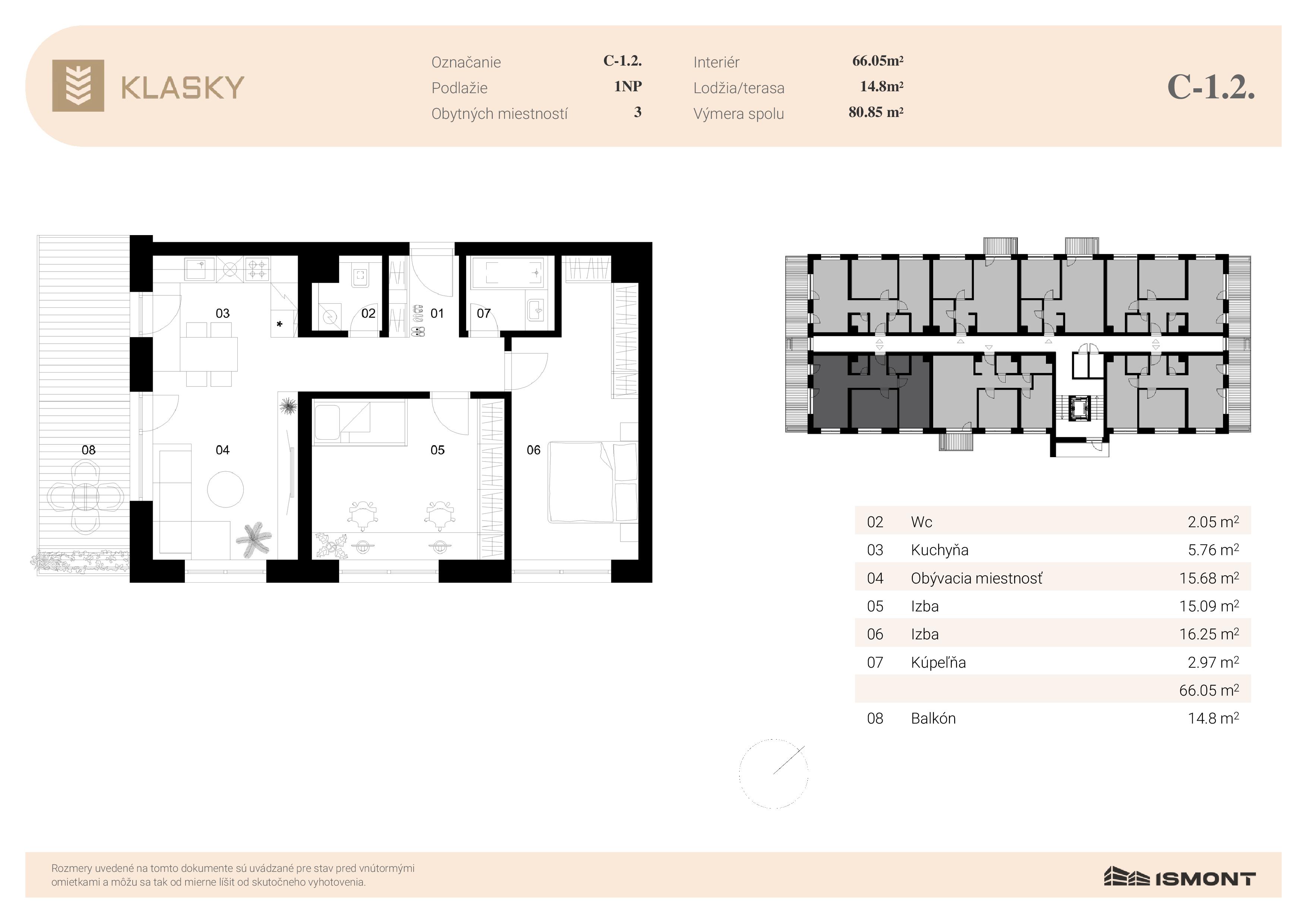 Klasky - C-1.2. - Pôdorys