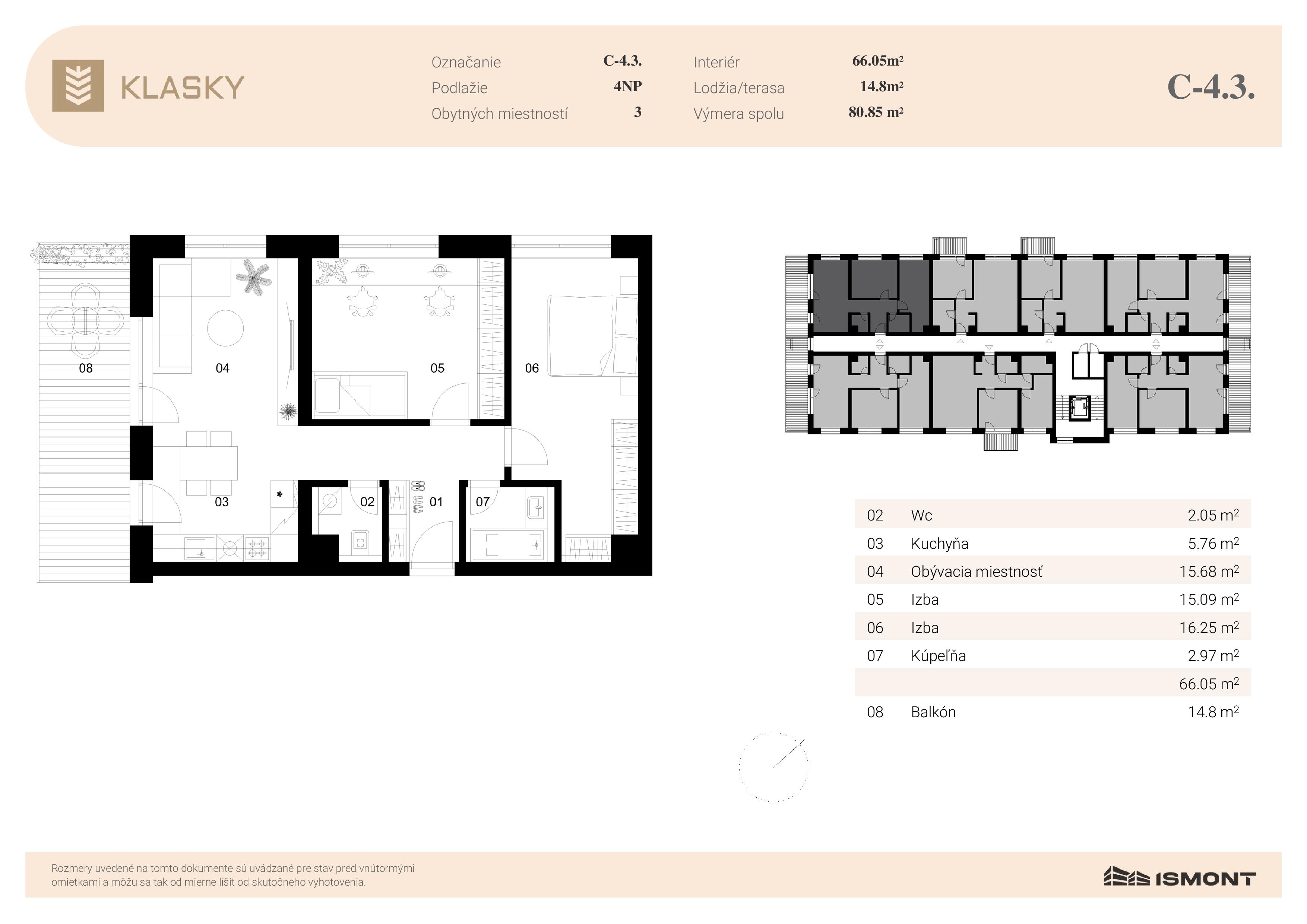 Klasky - C-4.3. - Pôdorys