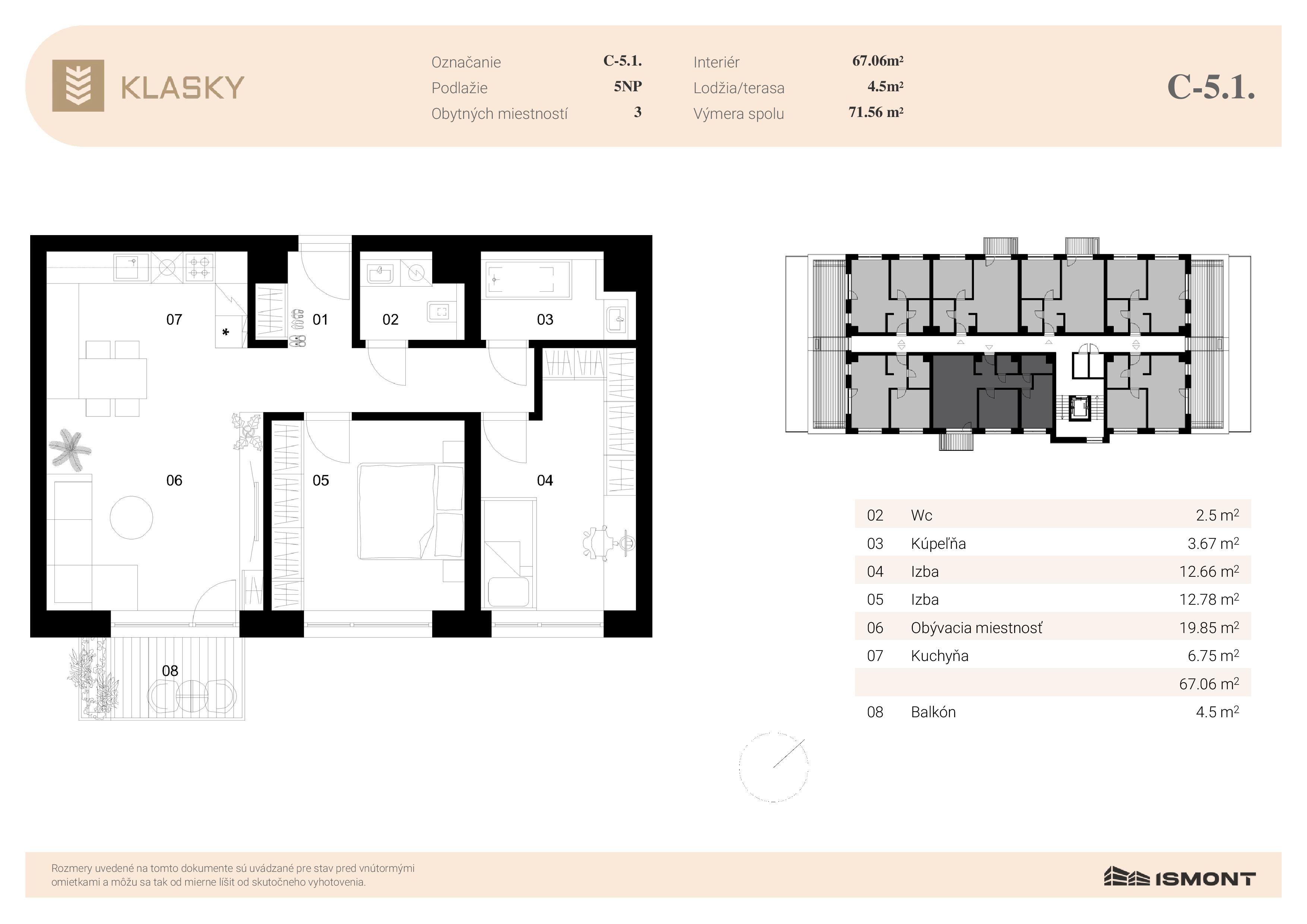 Klasky - C-5.1. - Pôdorys