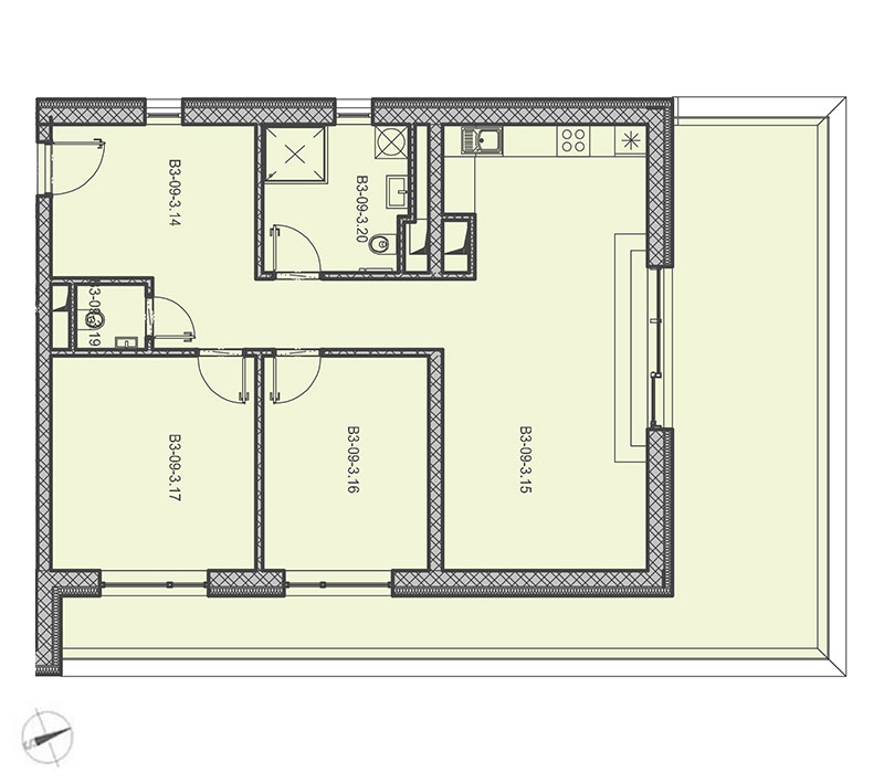 Bytový dom Hájik - B9 - Pôdorys