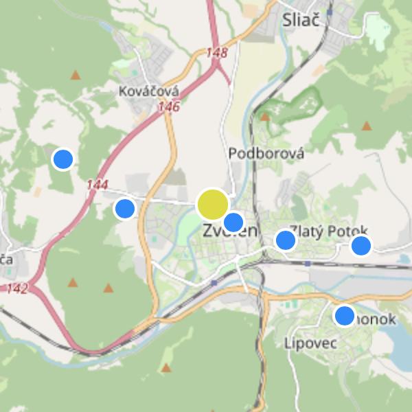 Rezidencia Hron - map