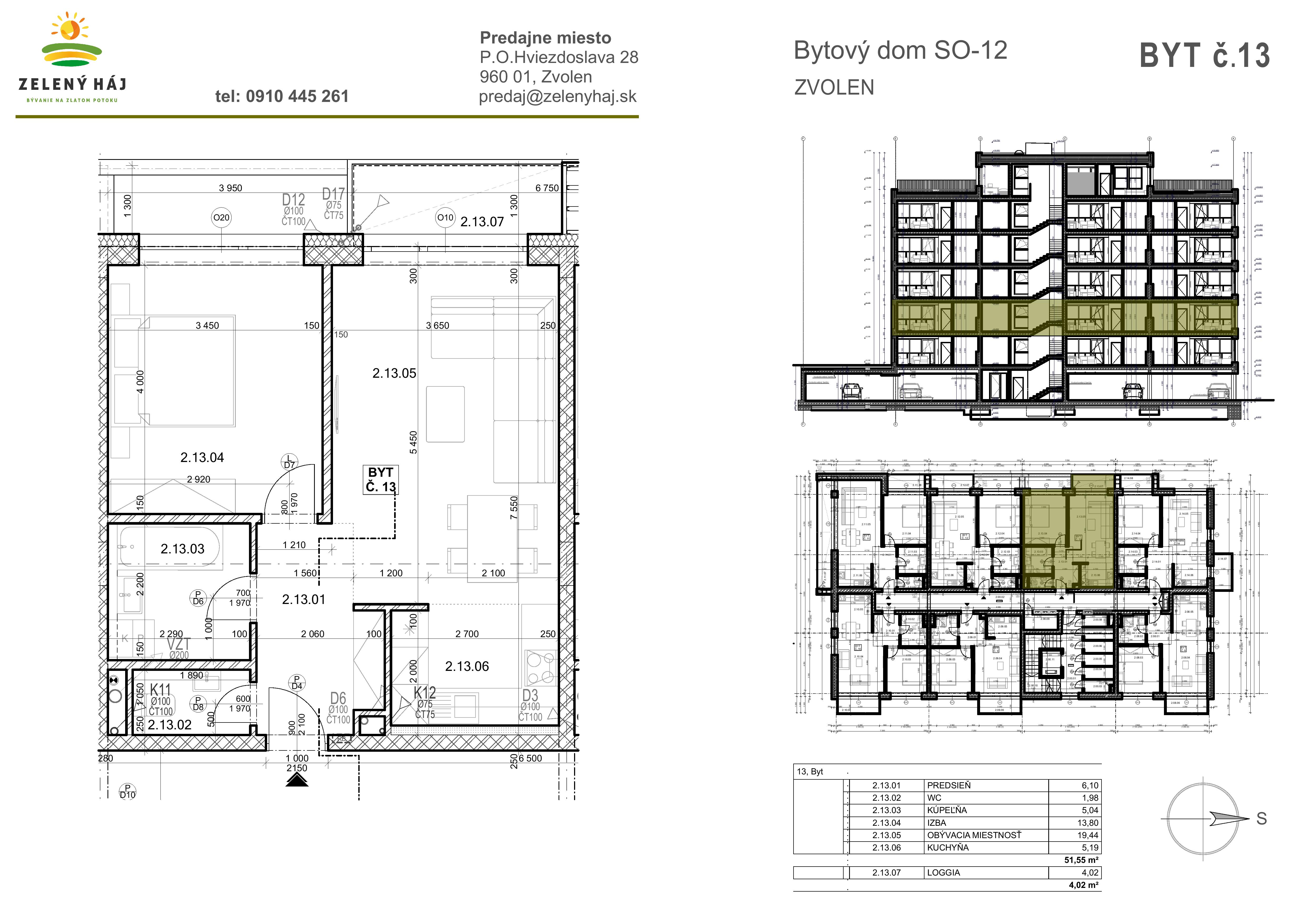 Zelený Háj - B13 - Pôdorys