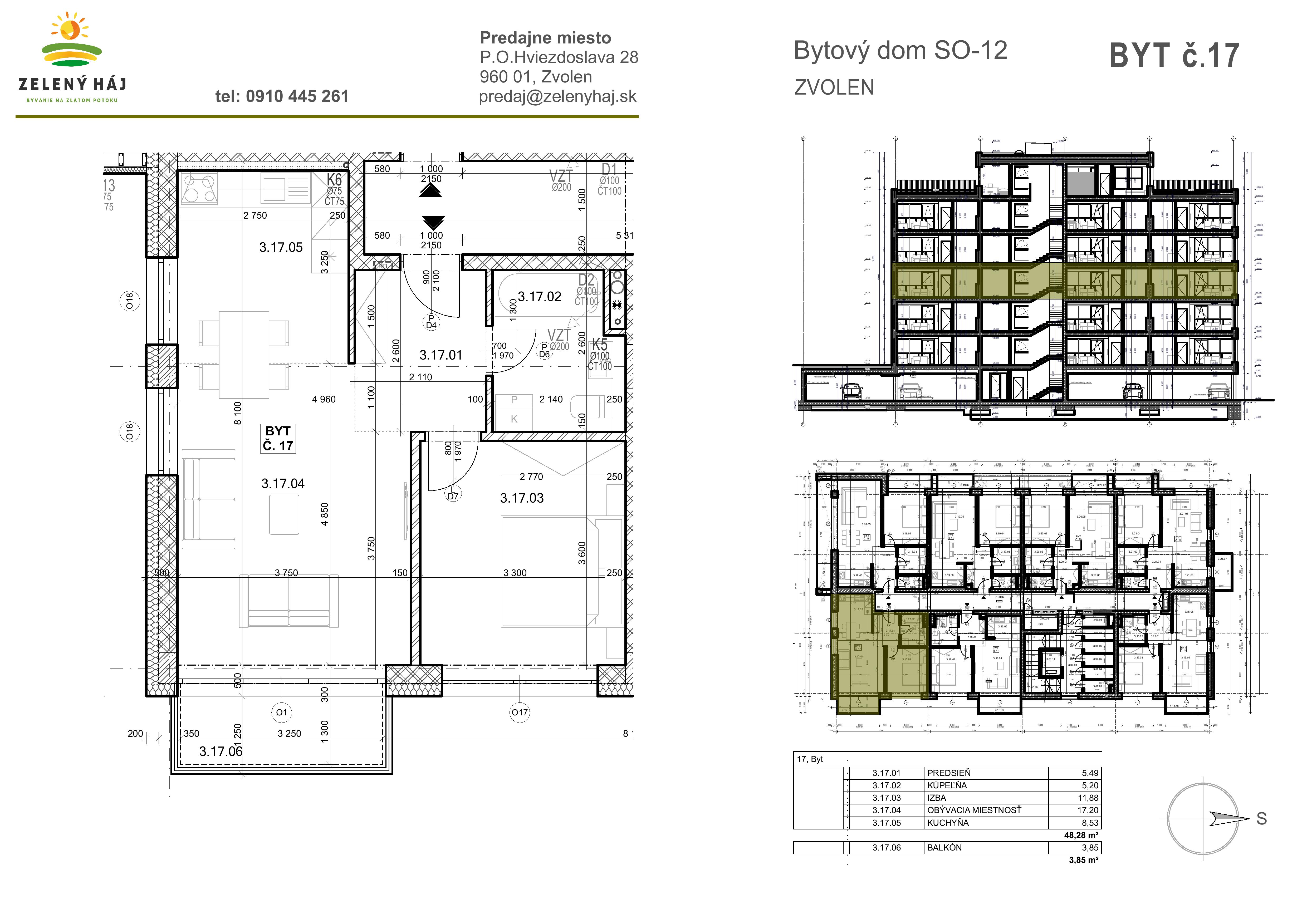 Zelený Háj - B17 - Pôdorys