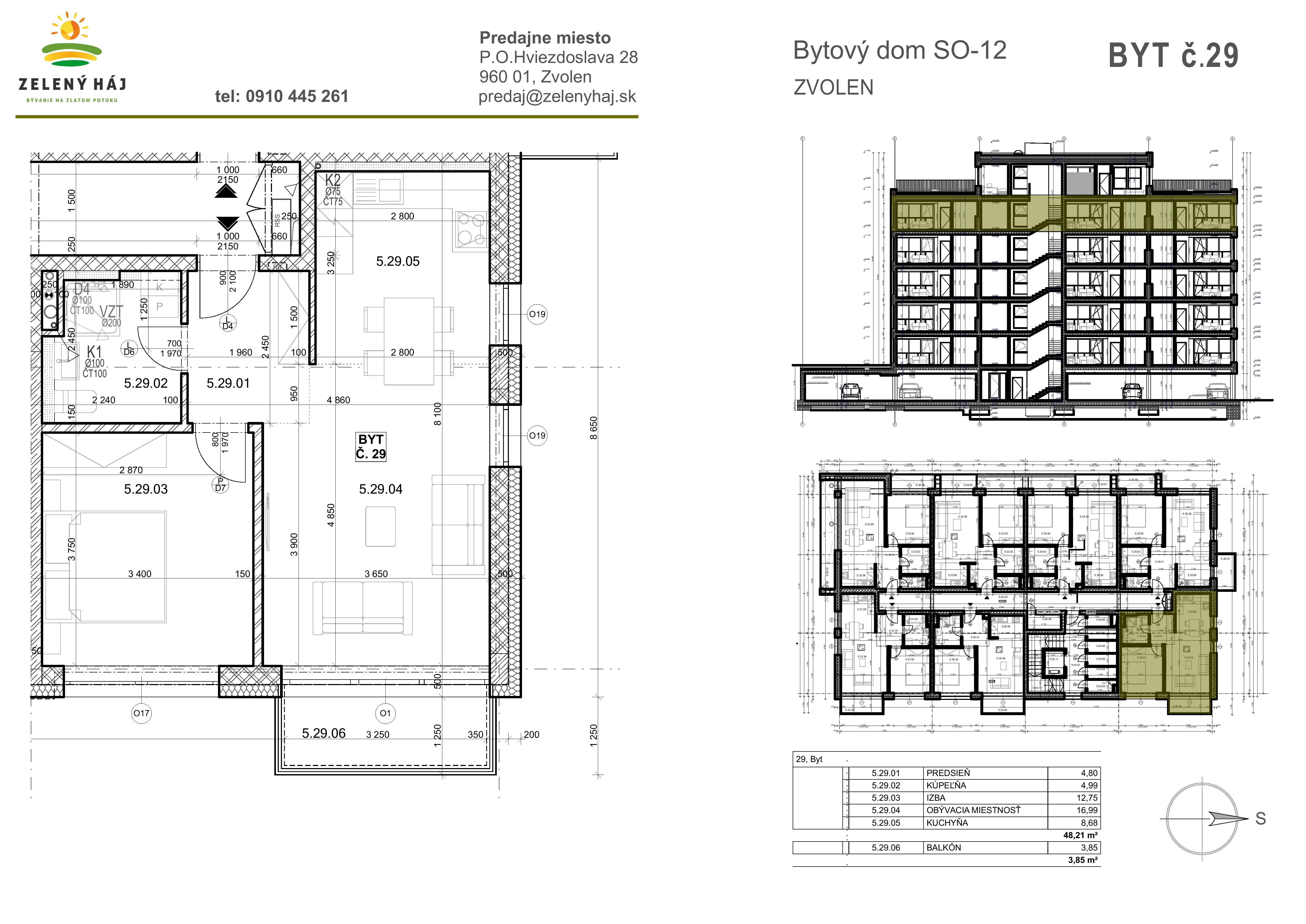 Zelený Háj - B29 - Pôdorys