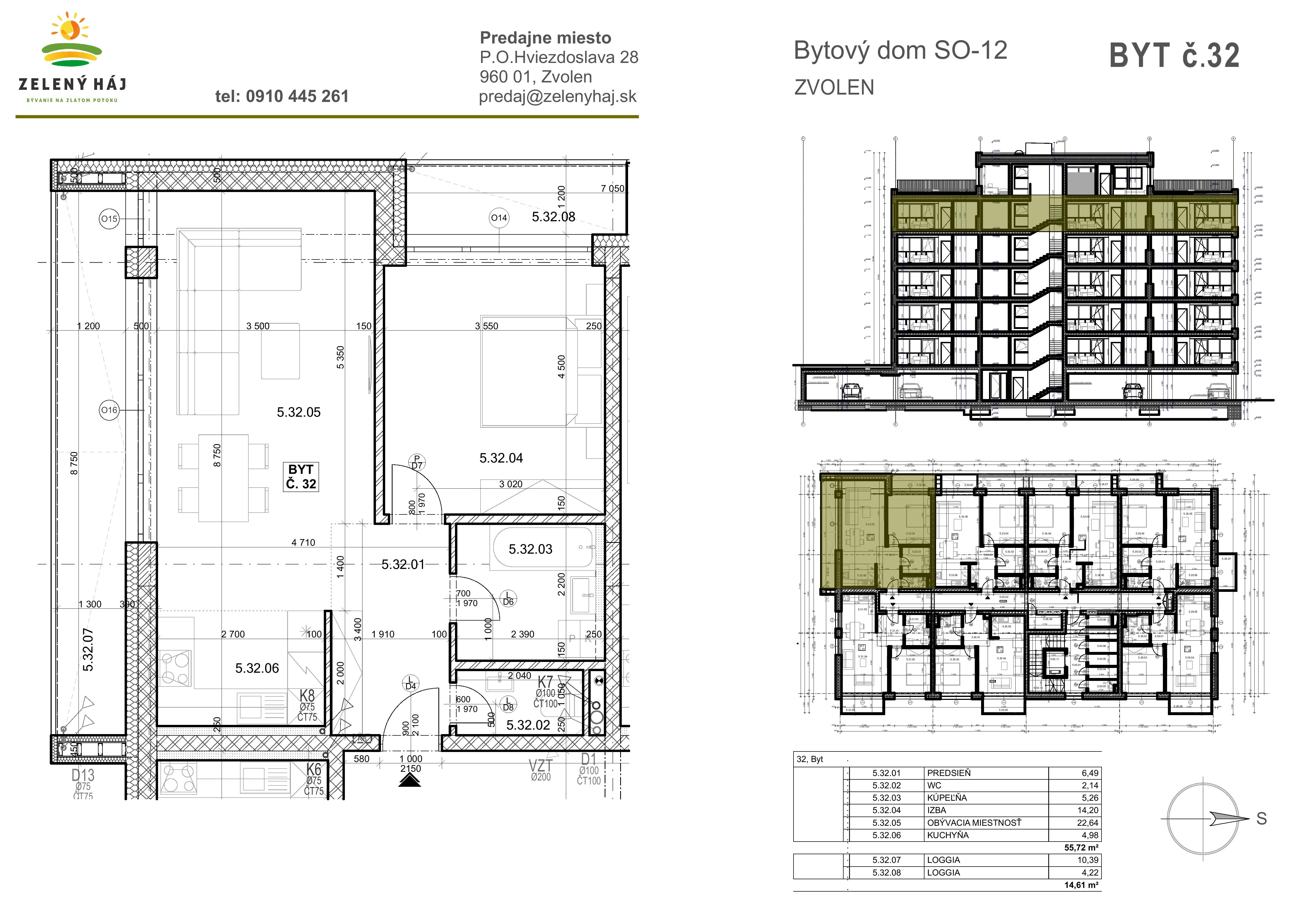 Zelený Háj - B32 - Pôdorys
