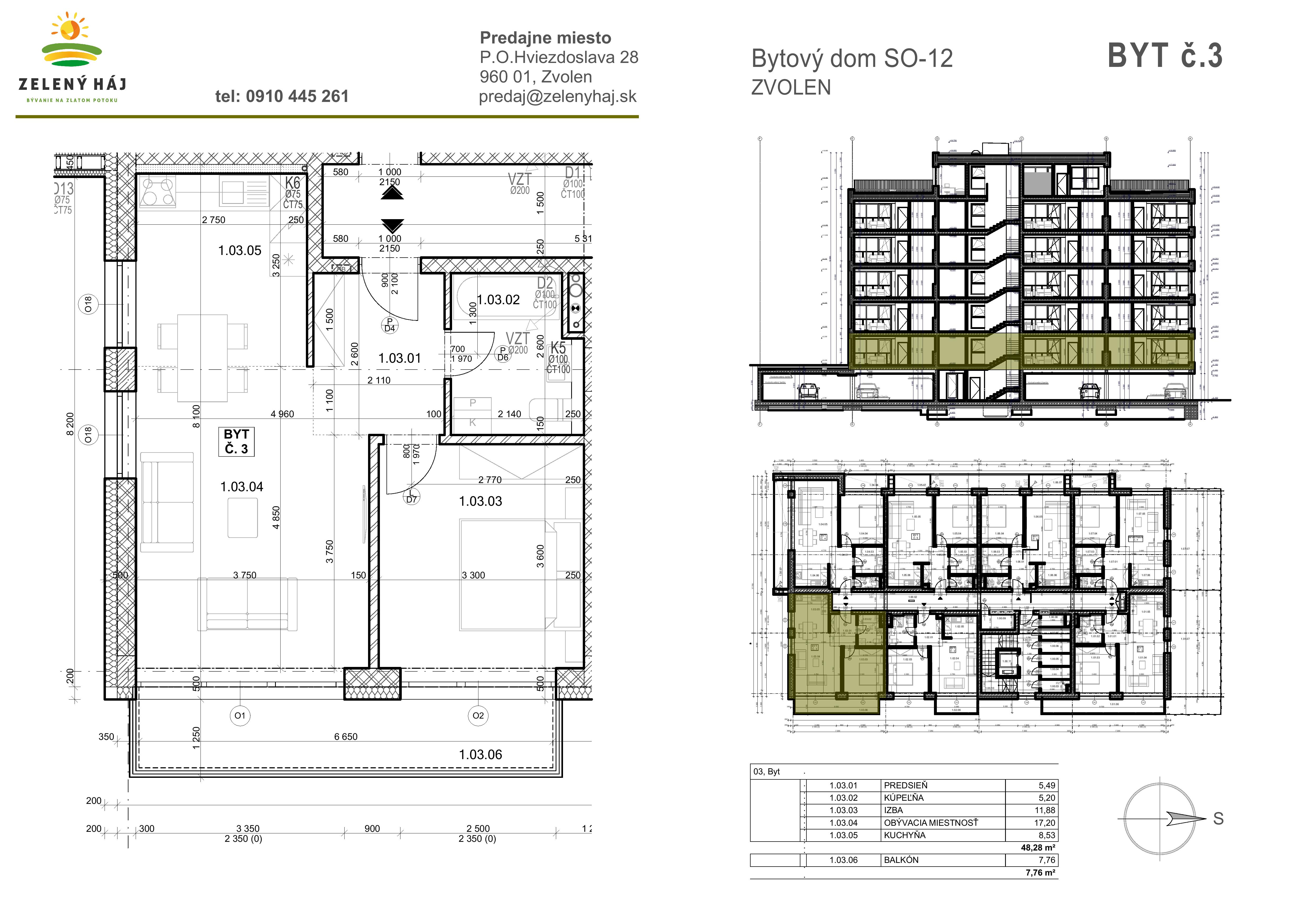 Zelený Háj - B3 - Pôdorys
