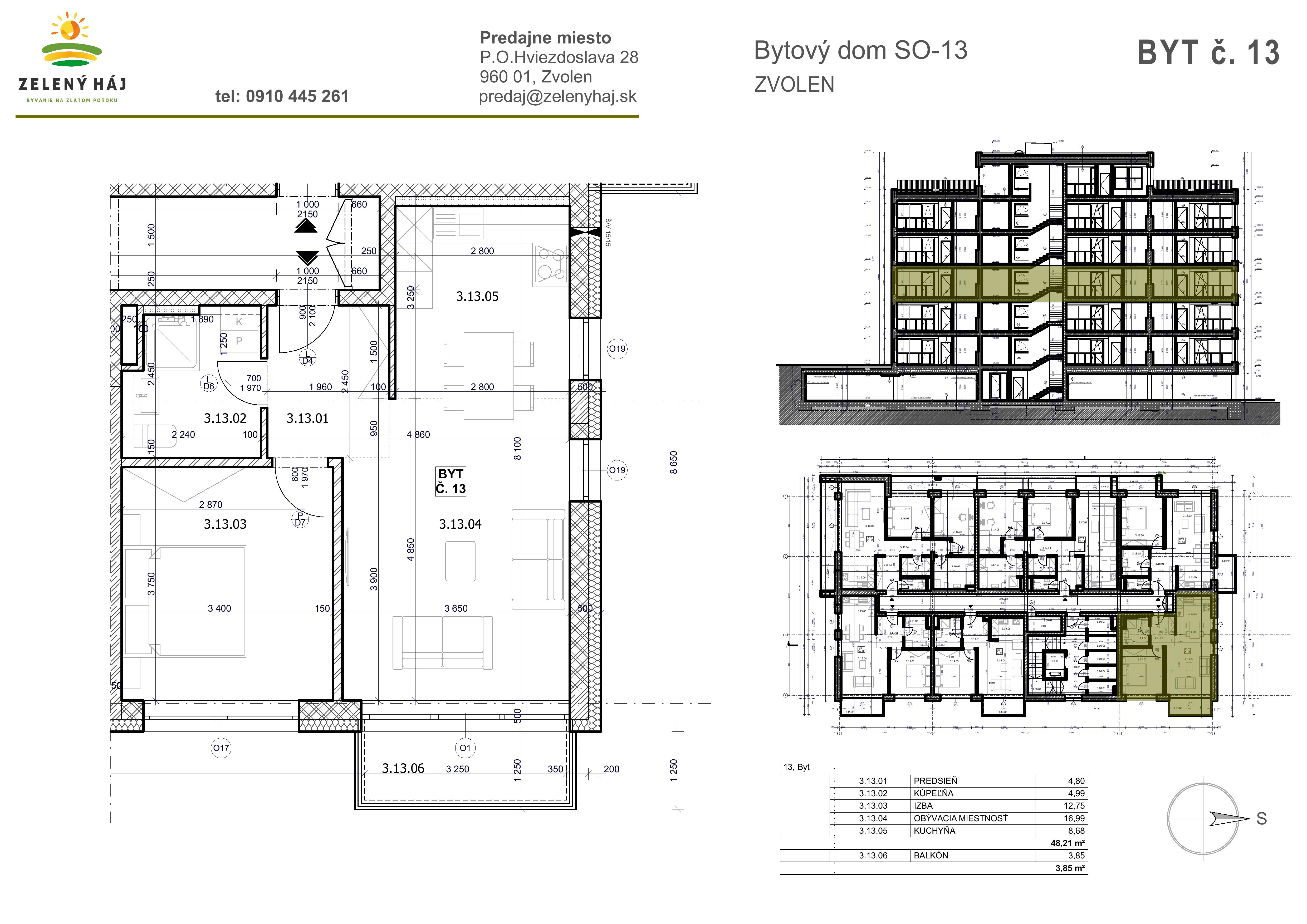 Zelený Háj - B13 - Pôdorys
