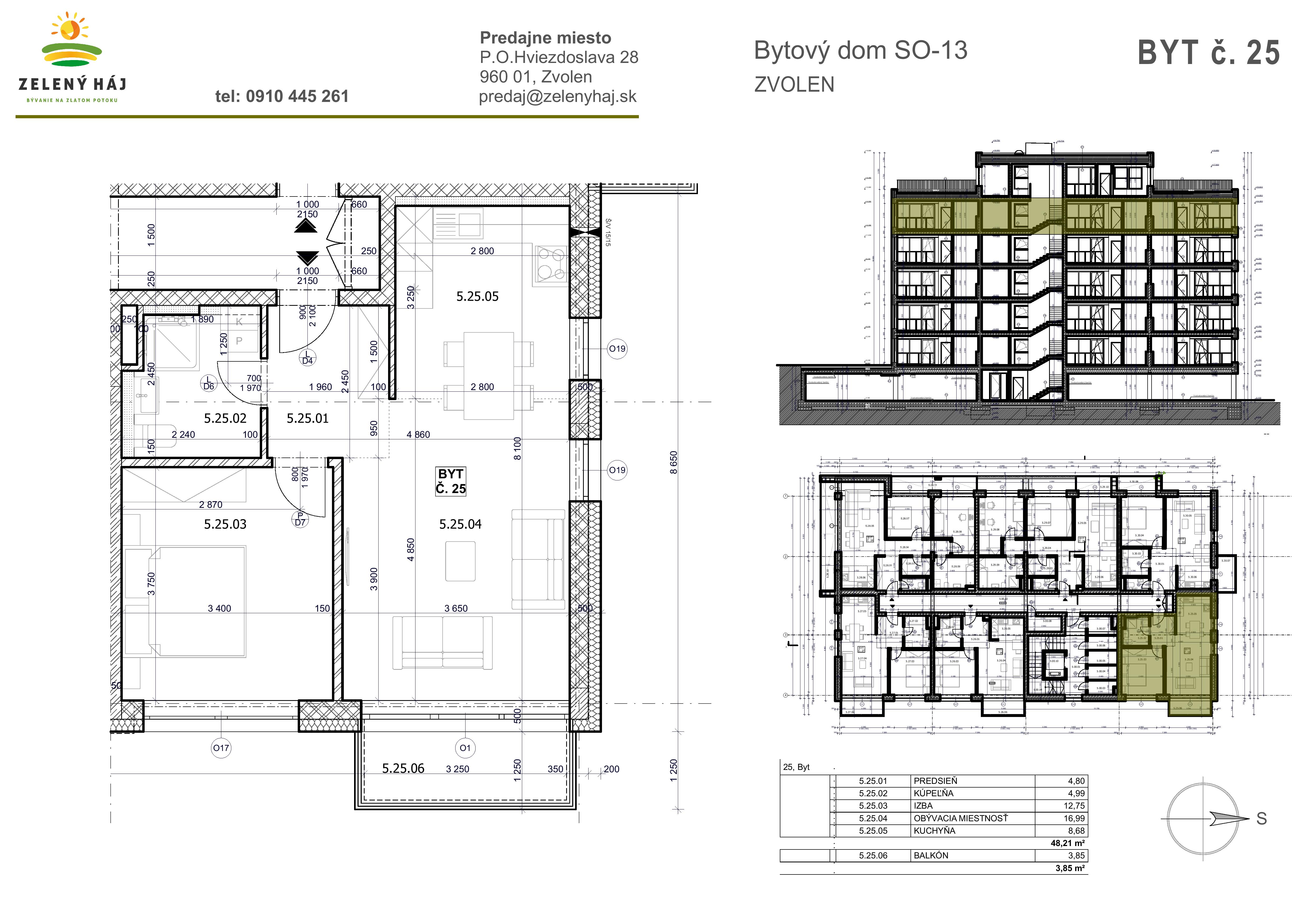 Zelený Háj - B25 - Pôdorys